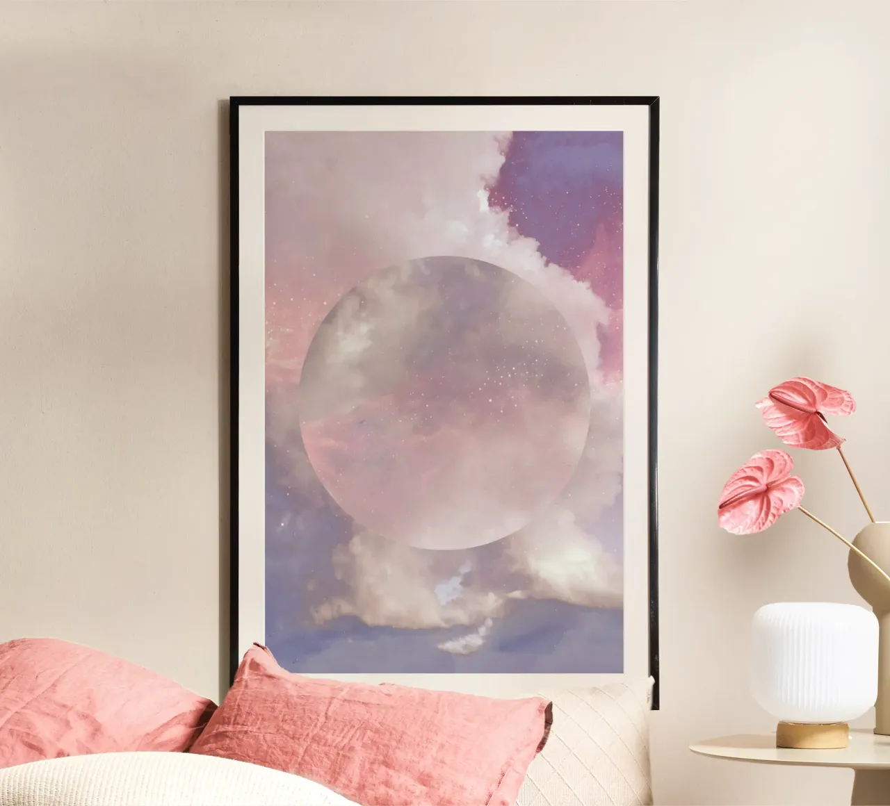 Another Galaxy poster con telaio in legno da cafelab