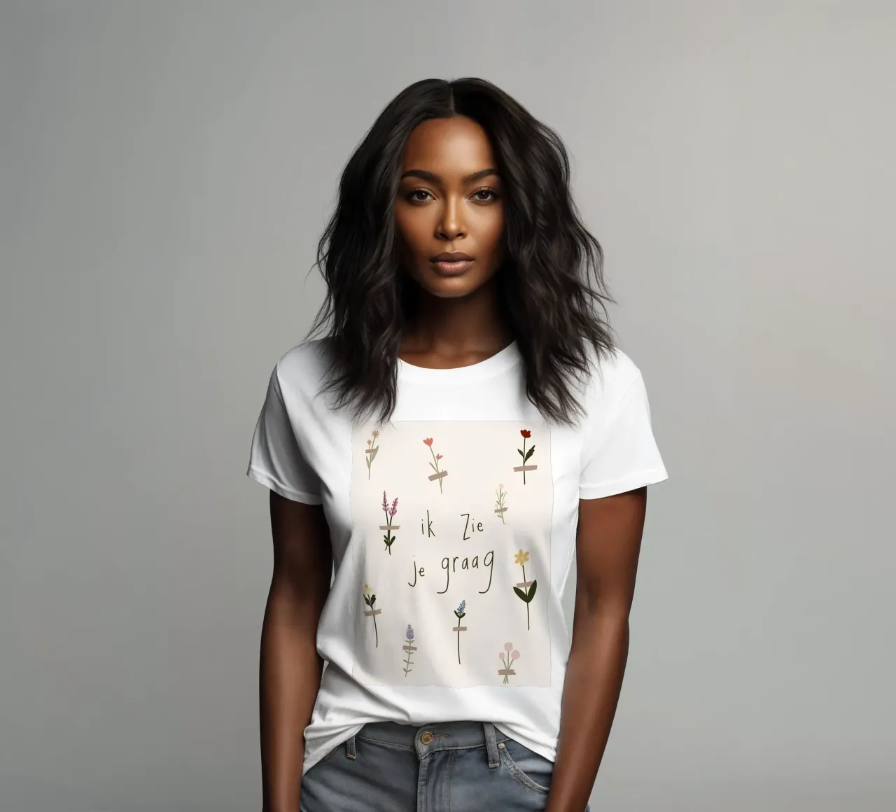 Mi piace vedere la tua scheda fiori floreali t-shirt da donna da Manhmai