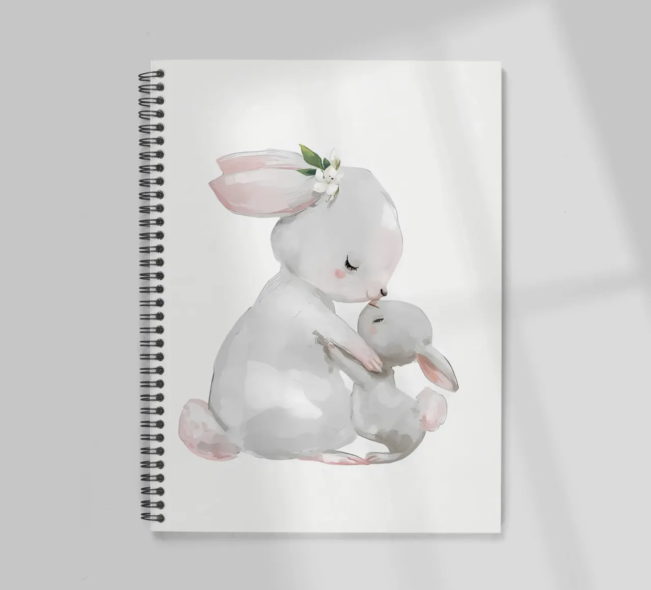 Rabbit hug spiral notebook by Manhmai