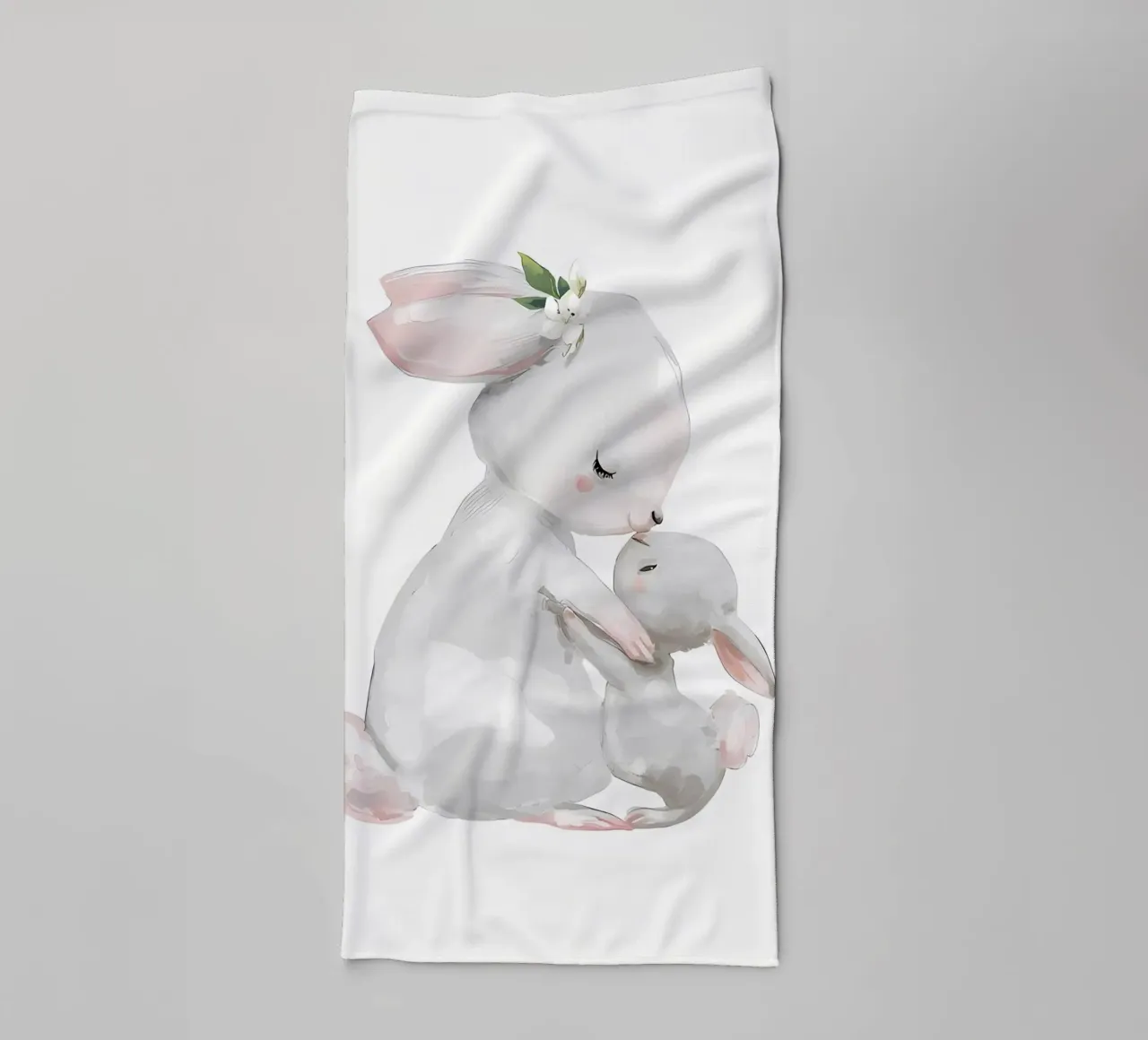 Rabbit hug towel by Manhmai