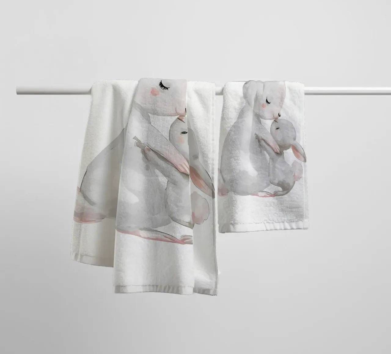 Rabbit hug towel by Manhmai