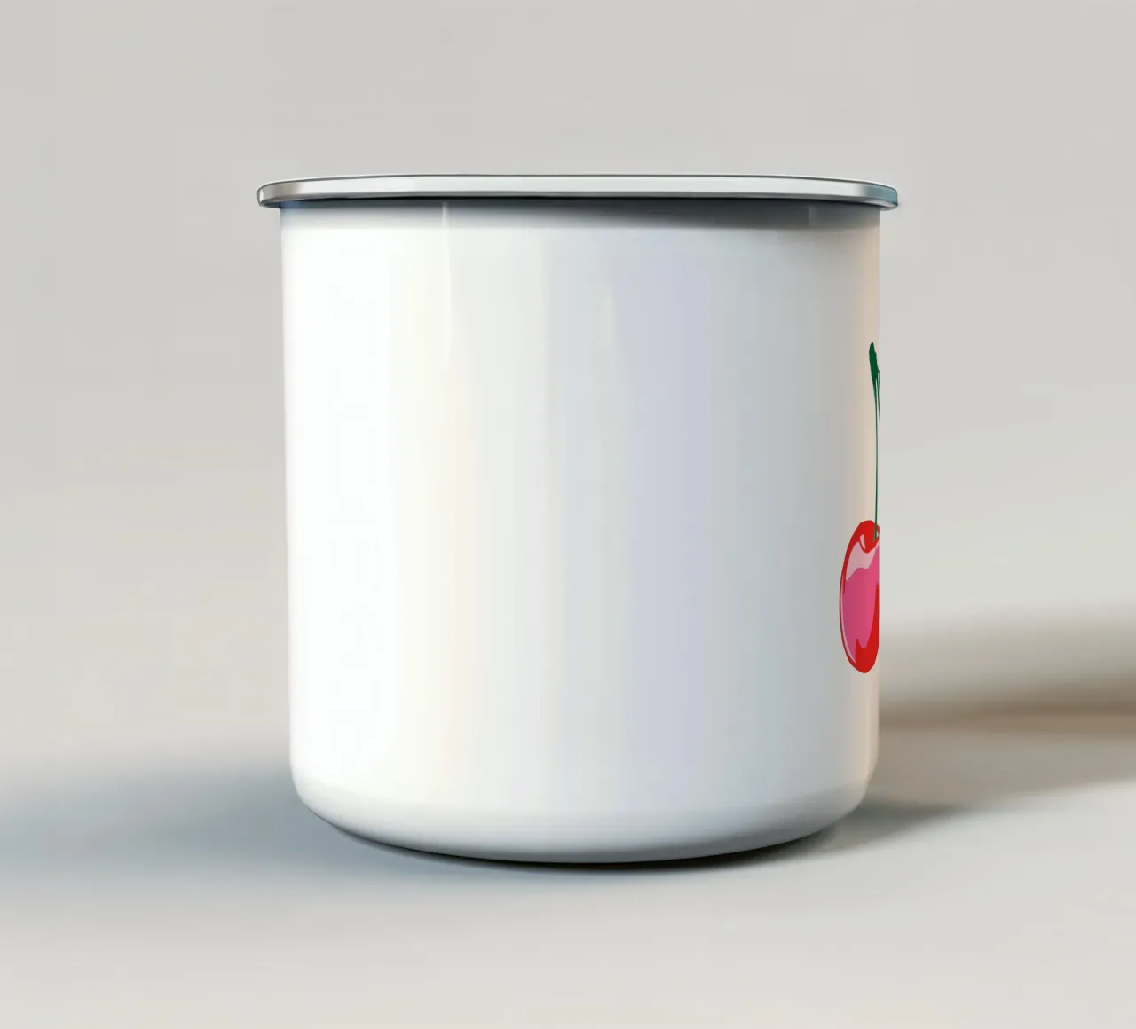 PopArt Cherry White tazza in smalto da @madebymrsblack