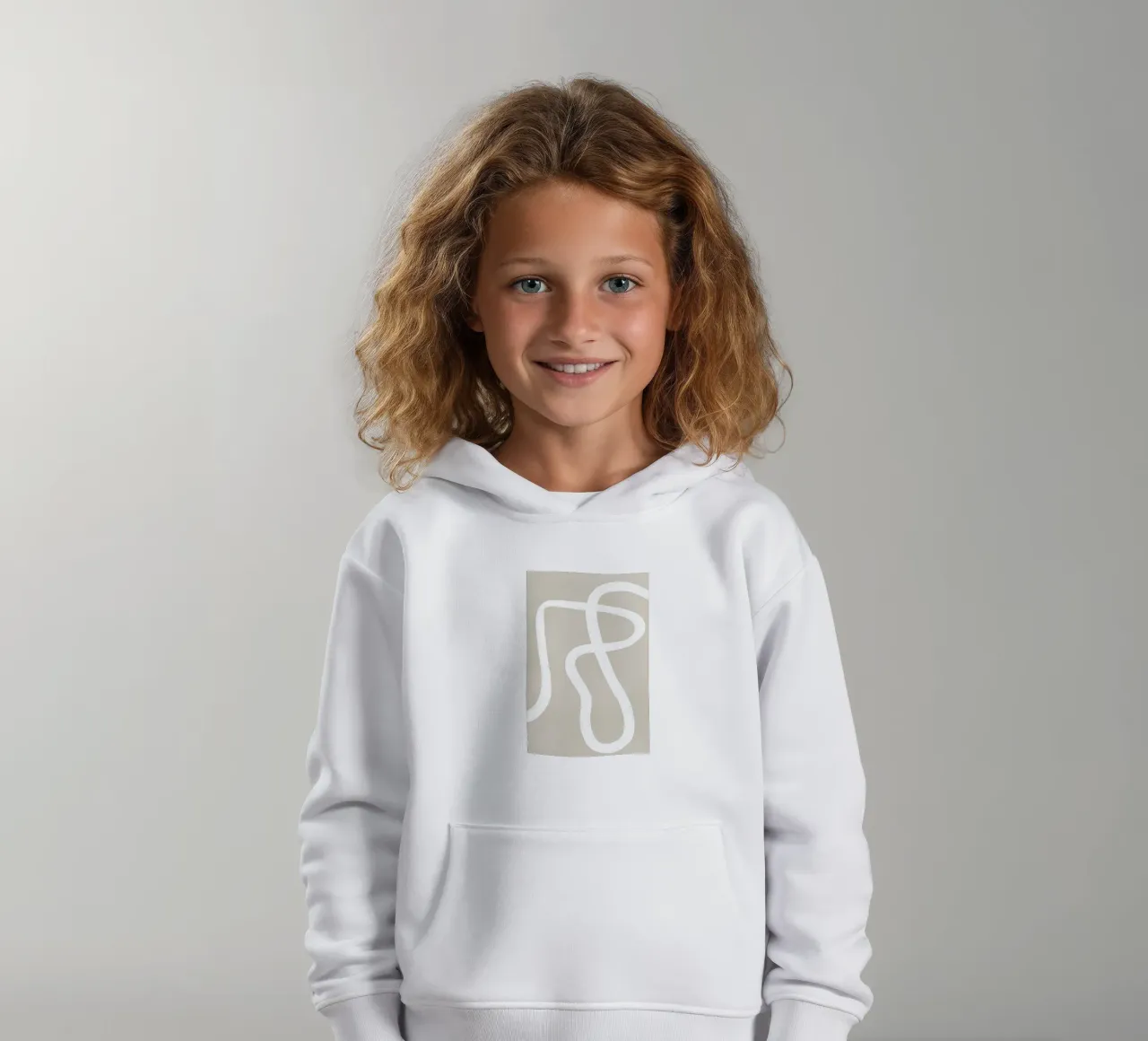 Curve felpa bambino con cappuccio da Manhmai