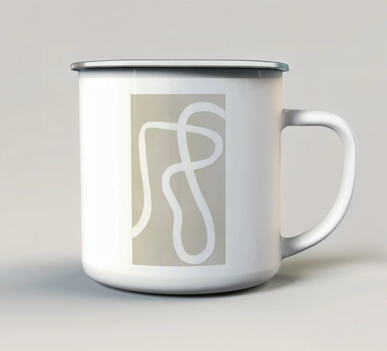 Kurven Emaille Tasse von Manhmai