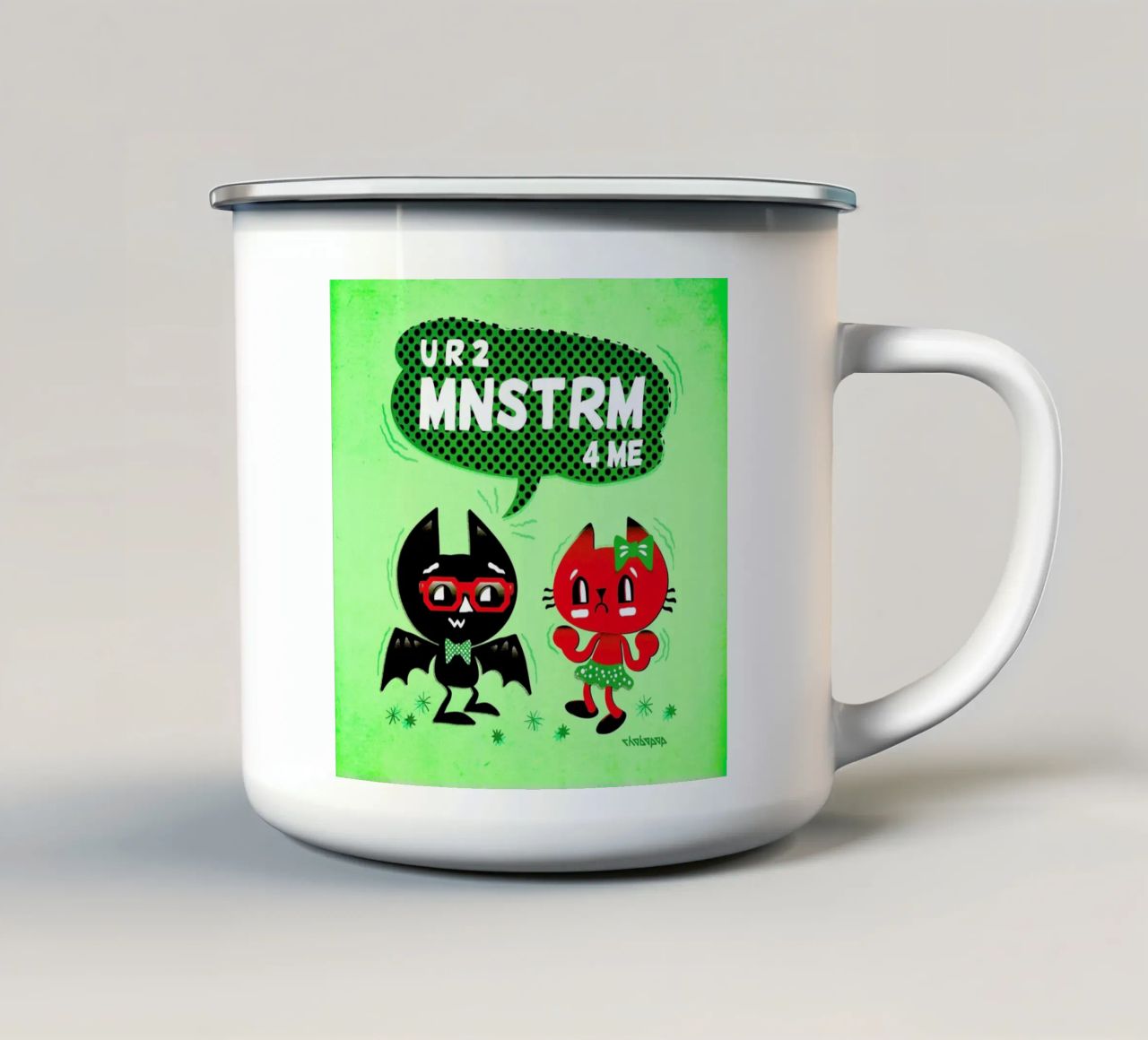U R 2 MNSTRM 4 Me tazza in smalto da Chobopop