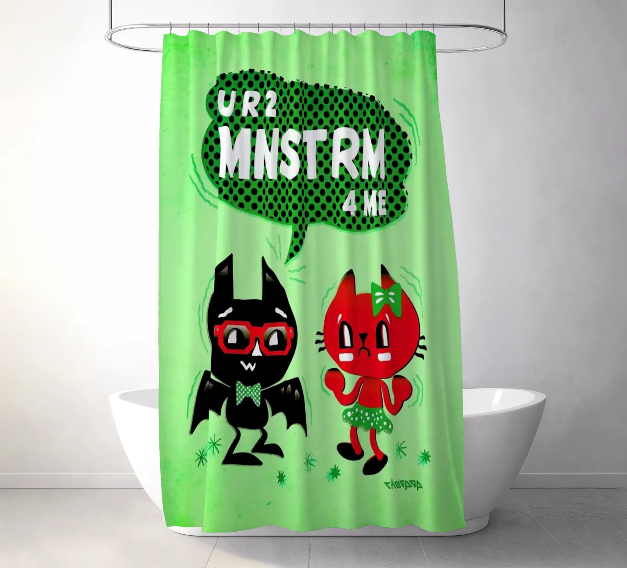 U R 2 MNSTRM 4 Me tenda da doccia da Chobopop