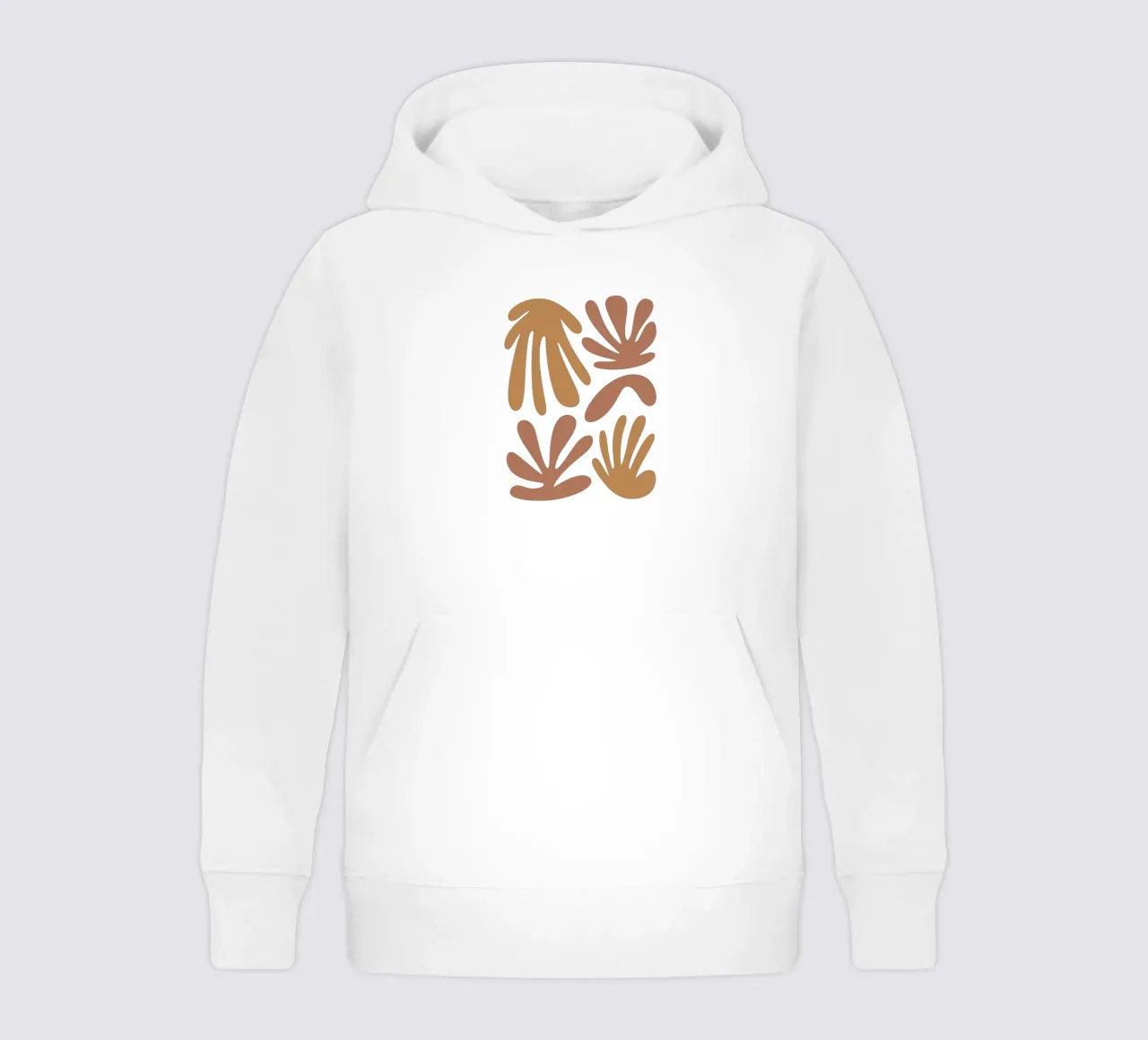 Boho Minimalist Leaves – Soft Pastel Botanical Design felpa bambino con cappuccio da Soleil Basque