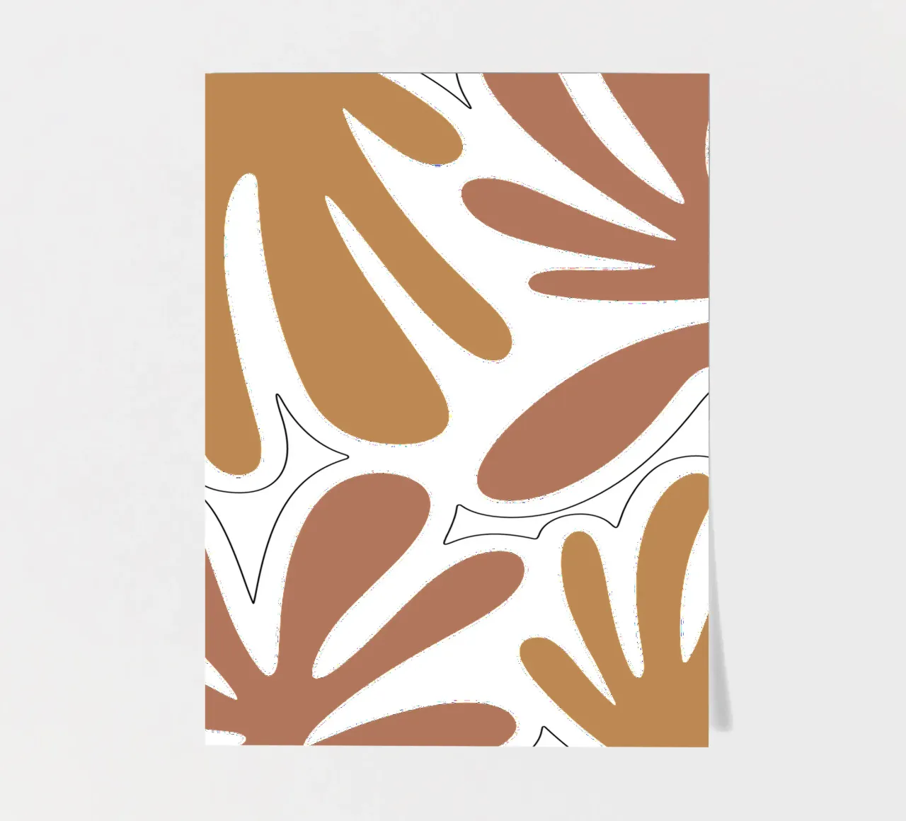 Boho Minimalist Leaves – Soft Pastel Botanical Design foglio adesivo da Soleil Basque