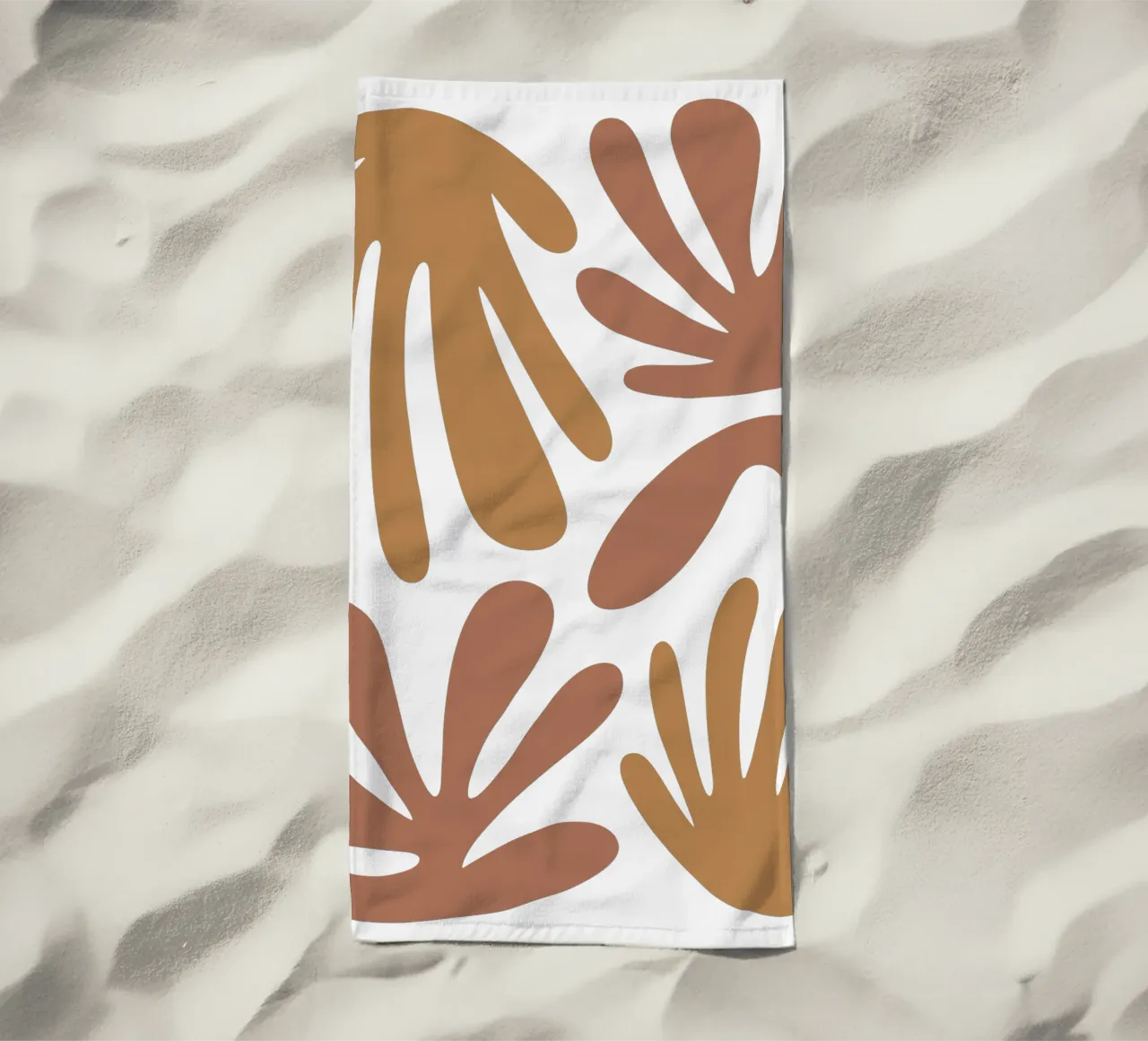 Boho Minimalist Leaves – Soft Pastel Botanical Design telo mare da Soleil Basque