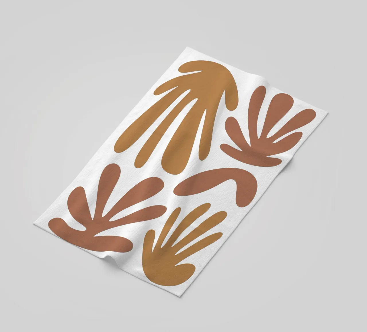 Boho Minimalist Leaves – Soft Pastel Botanical Design telo mare da Soleil Basque