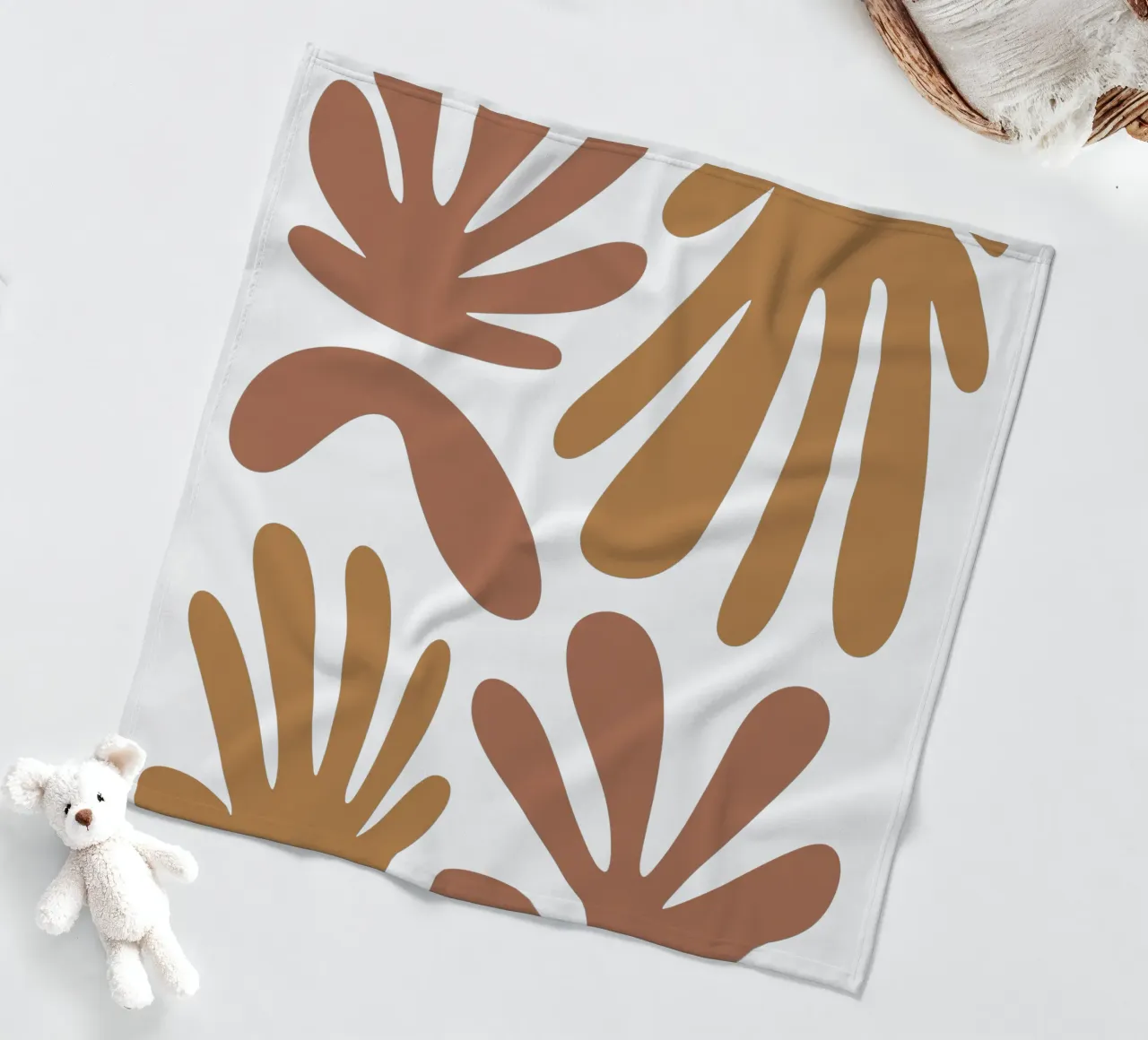 Boho Minimalist Leaves – Soft Pastel Botanical Design coperta in pile da Soleil Basque