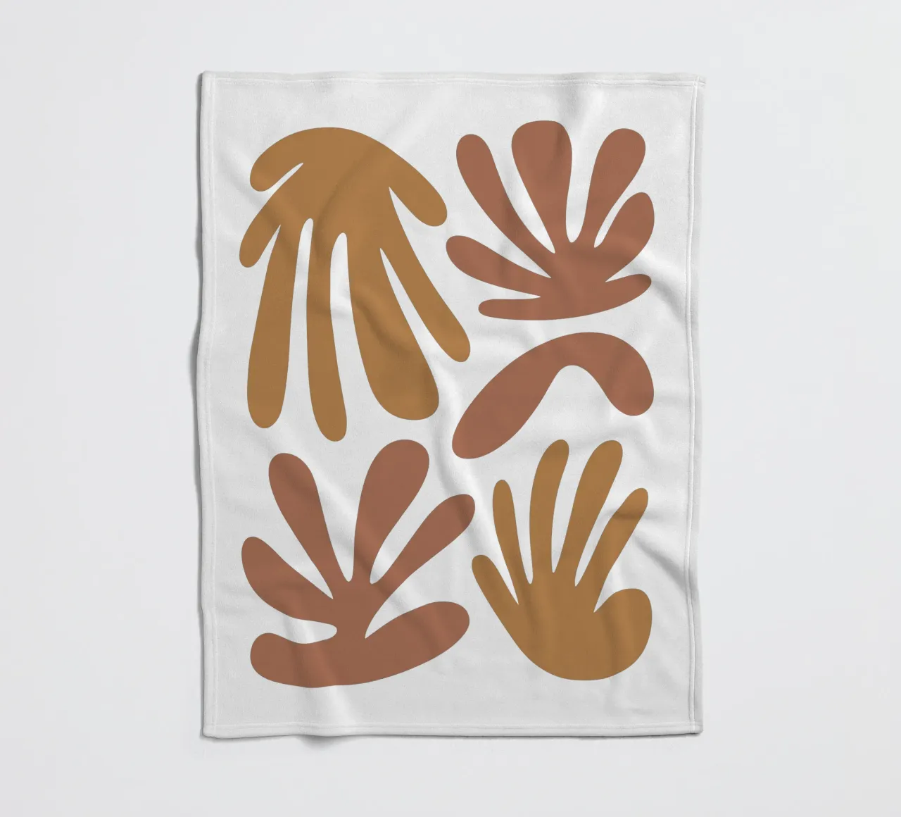 Boho Minimalist Leaves – Soft Pastel Botanical Design coperta in pile da Soleil Basque