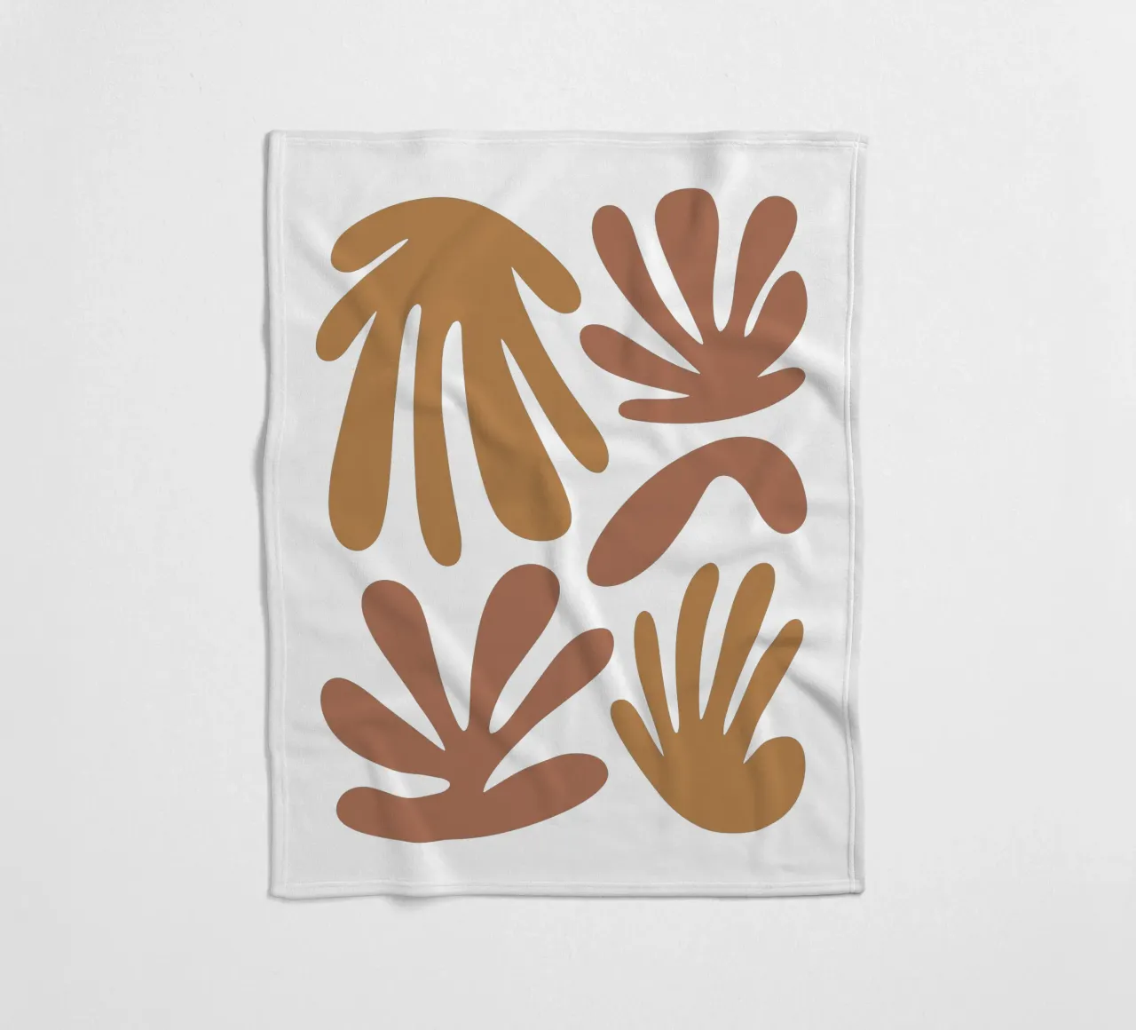 Boho Minimalist Leaves – Soft Pastel Botanical Design coperta in pile da Soleil Basque