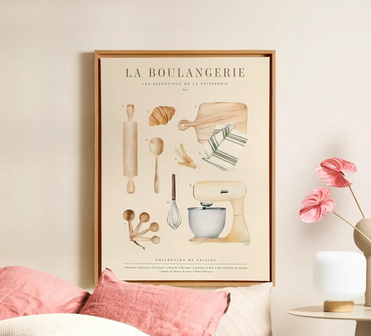 La Boulangerie No1 canvas met Baklijst van Manhmai