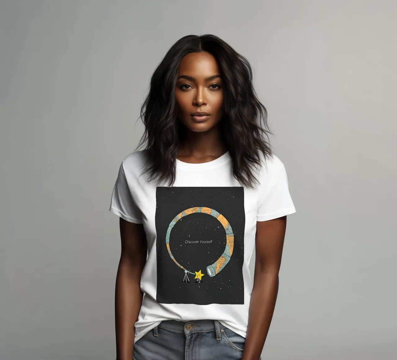 discover yourself women's fitted t-shirt by mitaco