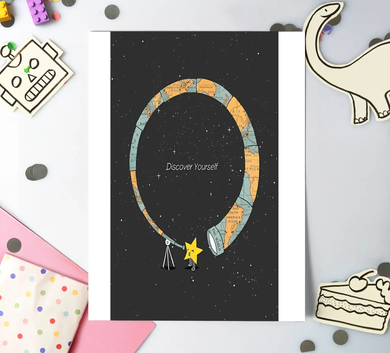 discover yourself sticker sheet by mitaco