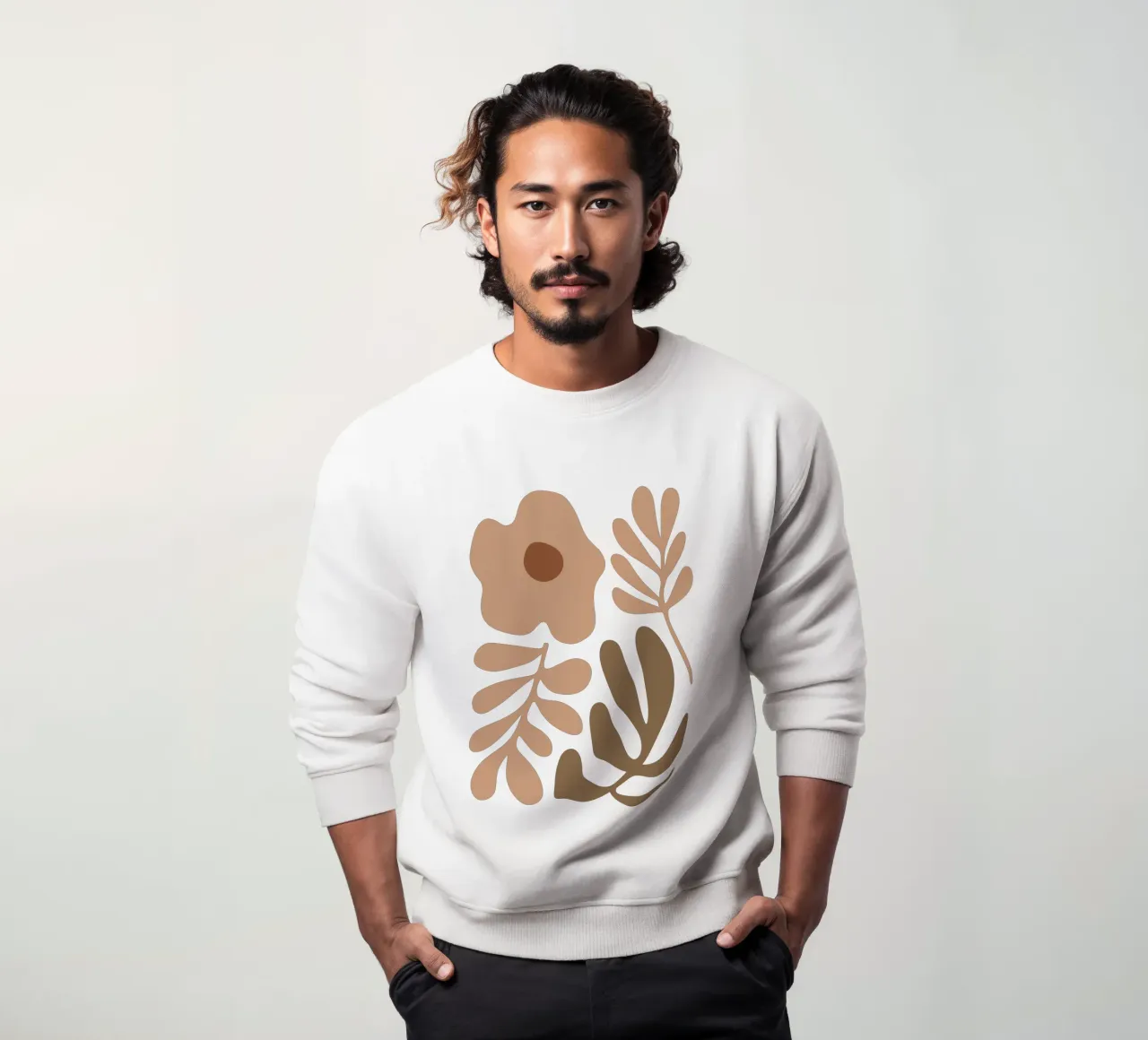 Boho Minimalist Foliage – Soft Pastel Botanical felpa da Soleil Basque