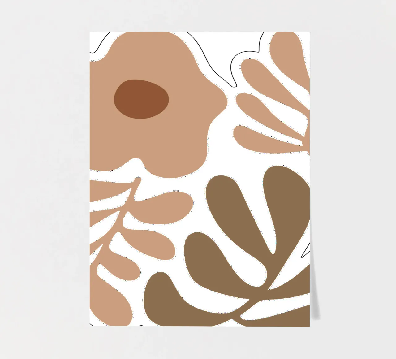 Boho Minimalist Foliage – Soft Pastel Botanical foglio adesivo da Soleil Basque