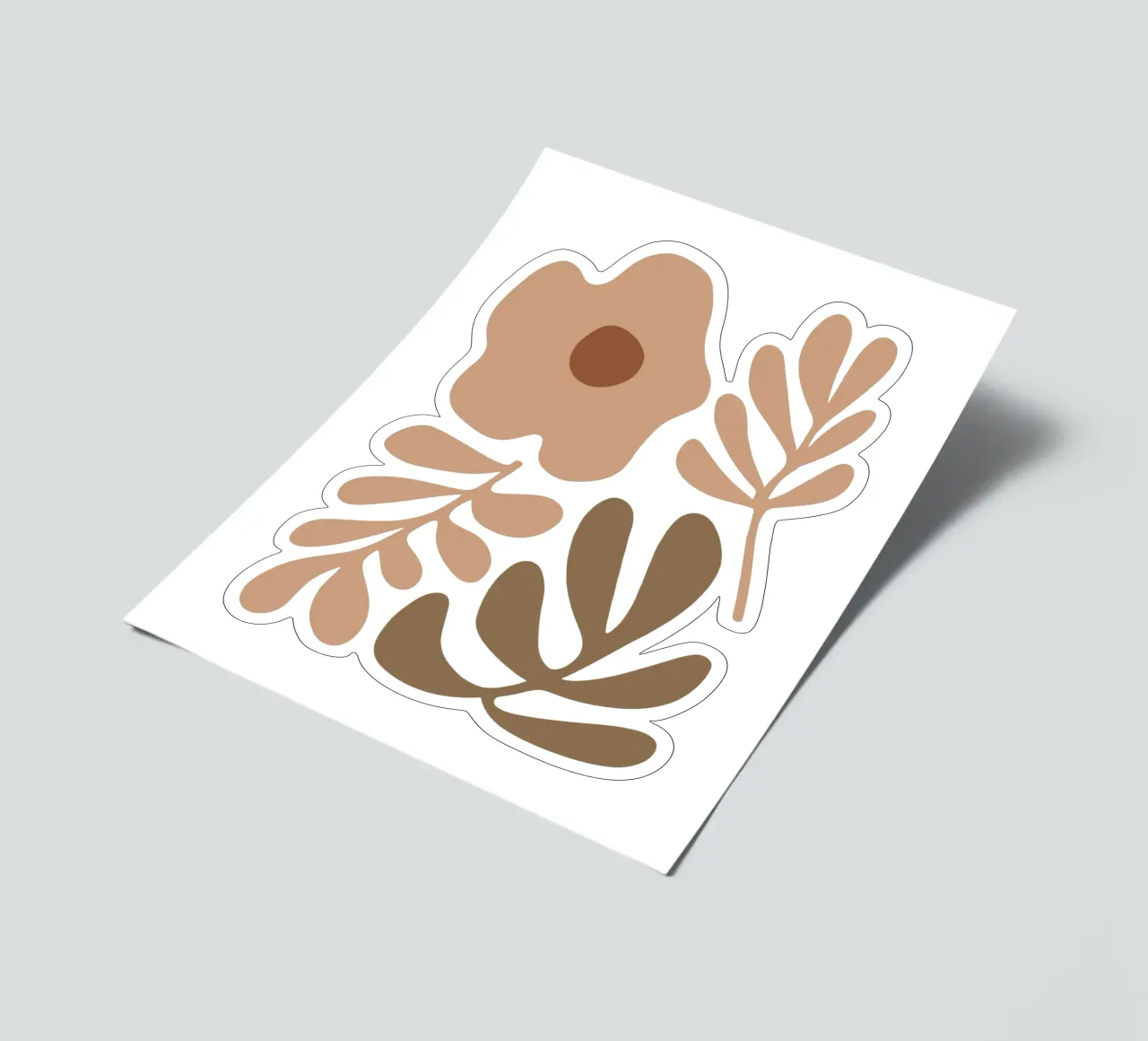 Boho Minimalist Foliage – Soft Pastel Botanical foglio adesivo da Soleil Basque