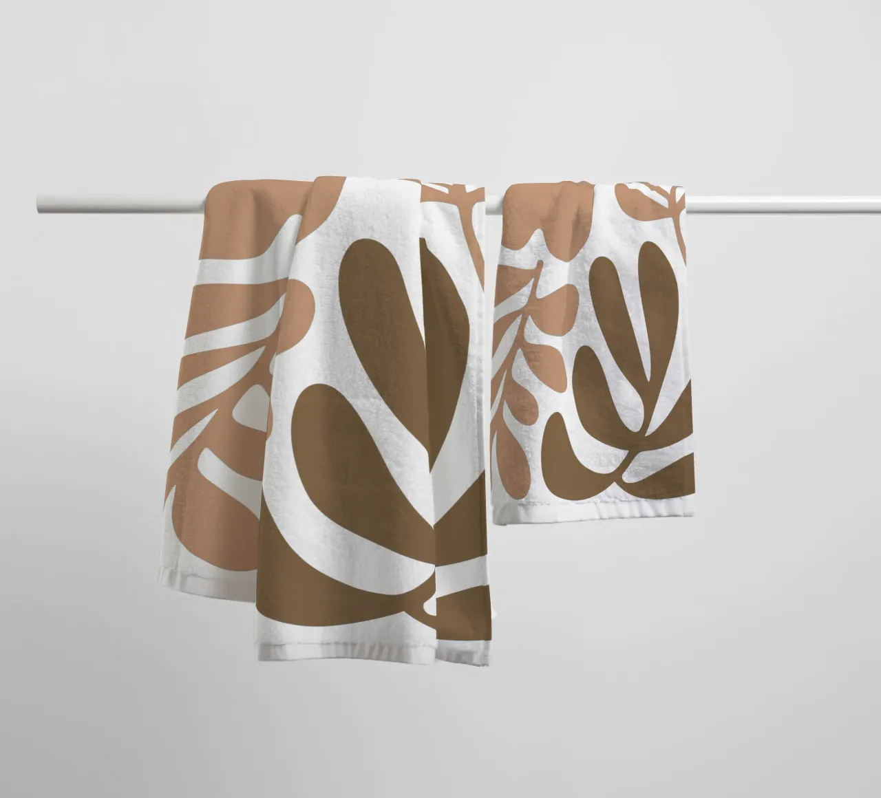 Boho Minimalist Foliage – Soft Pastel Botanical asciugamano da bagno da Soleil Basque