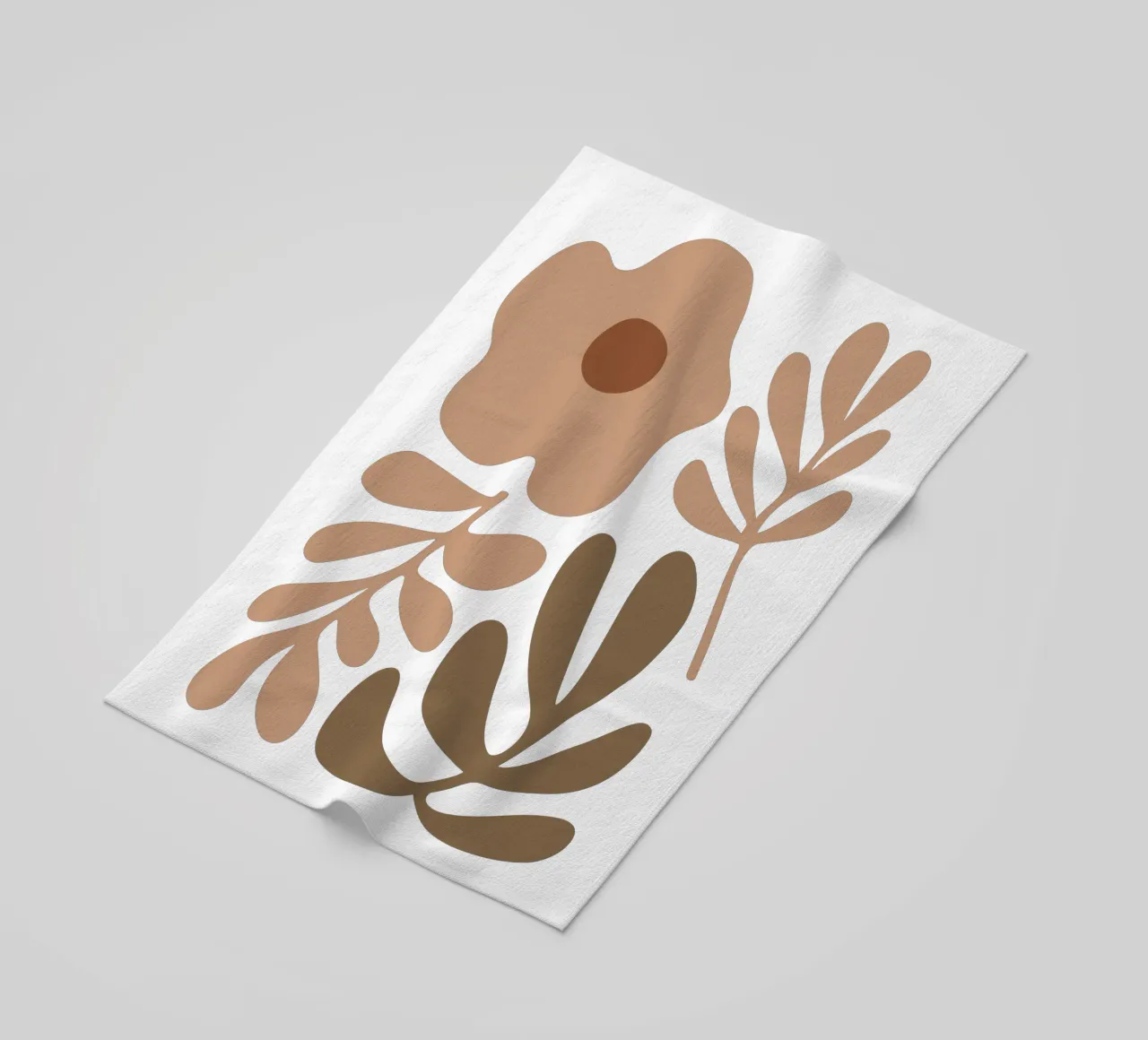 Boho Minimalist Foliage – Soft Pastel Botanical telo mare da Soleil Basque