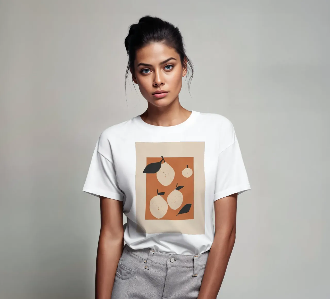 Minimalist Abstract Lemons t-shirt by LeaDArt