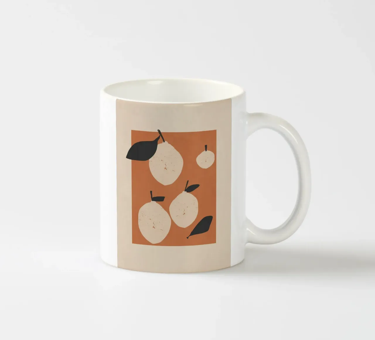 Citrons abstraits minimalistes mug en céramique de LeaDArt