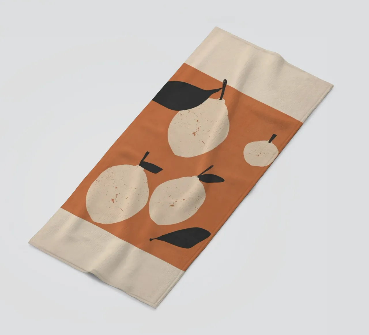 Minimalist Abstract Lemons beach towel by LeaDArt