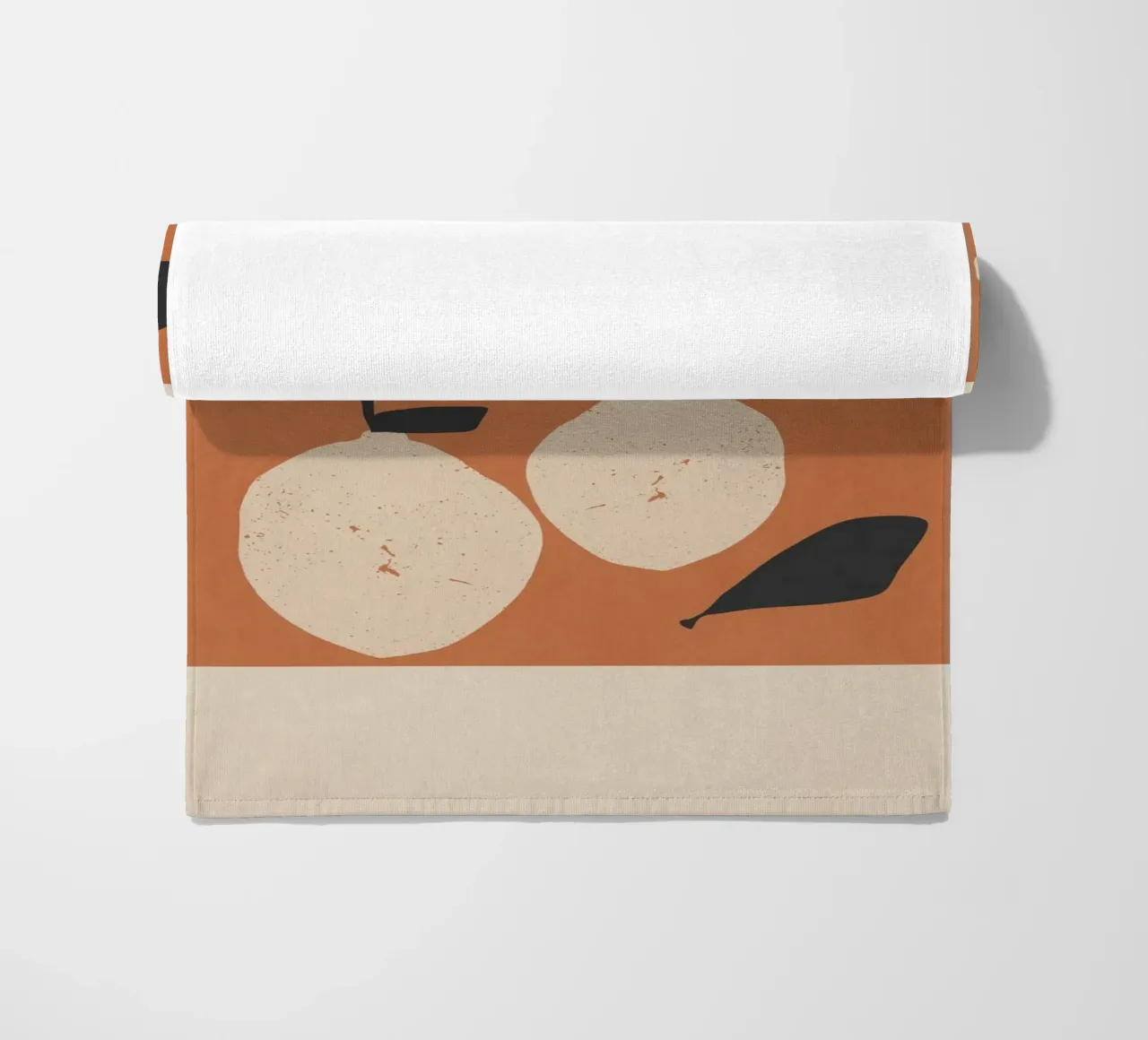 Minimalist Abstract Lemons beach towel by LeaDArt