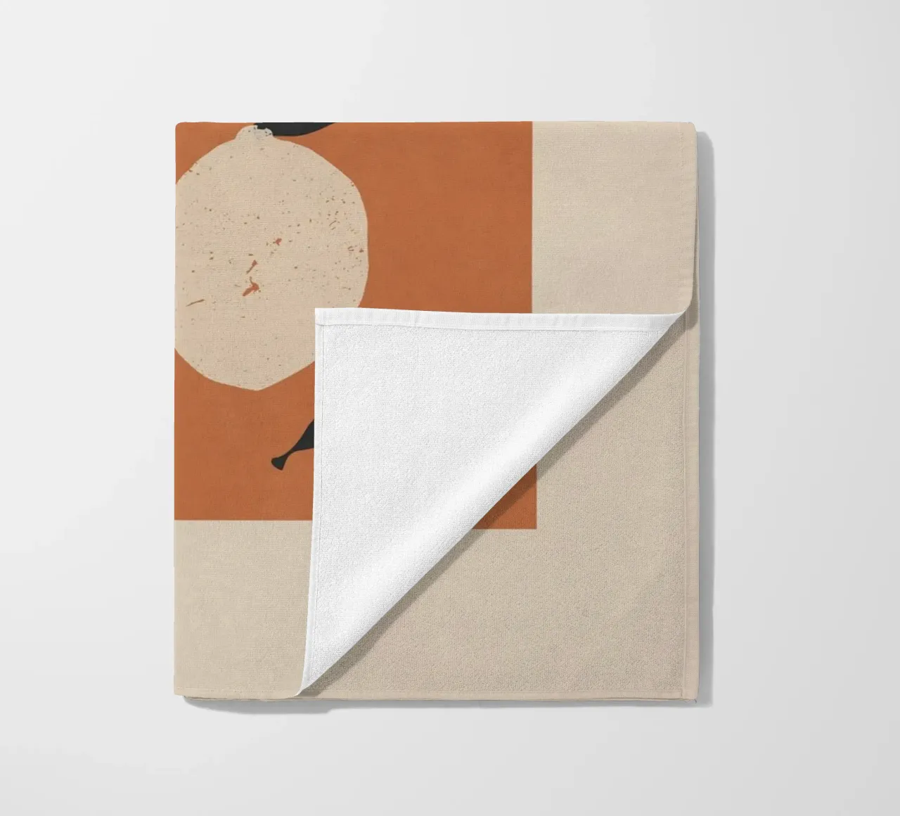 Minimalist Abstract Lemons beach towel by LeaDArt