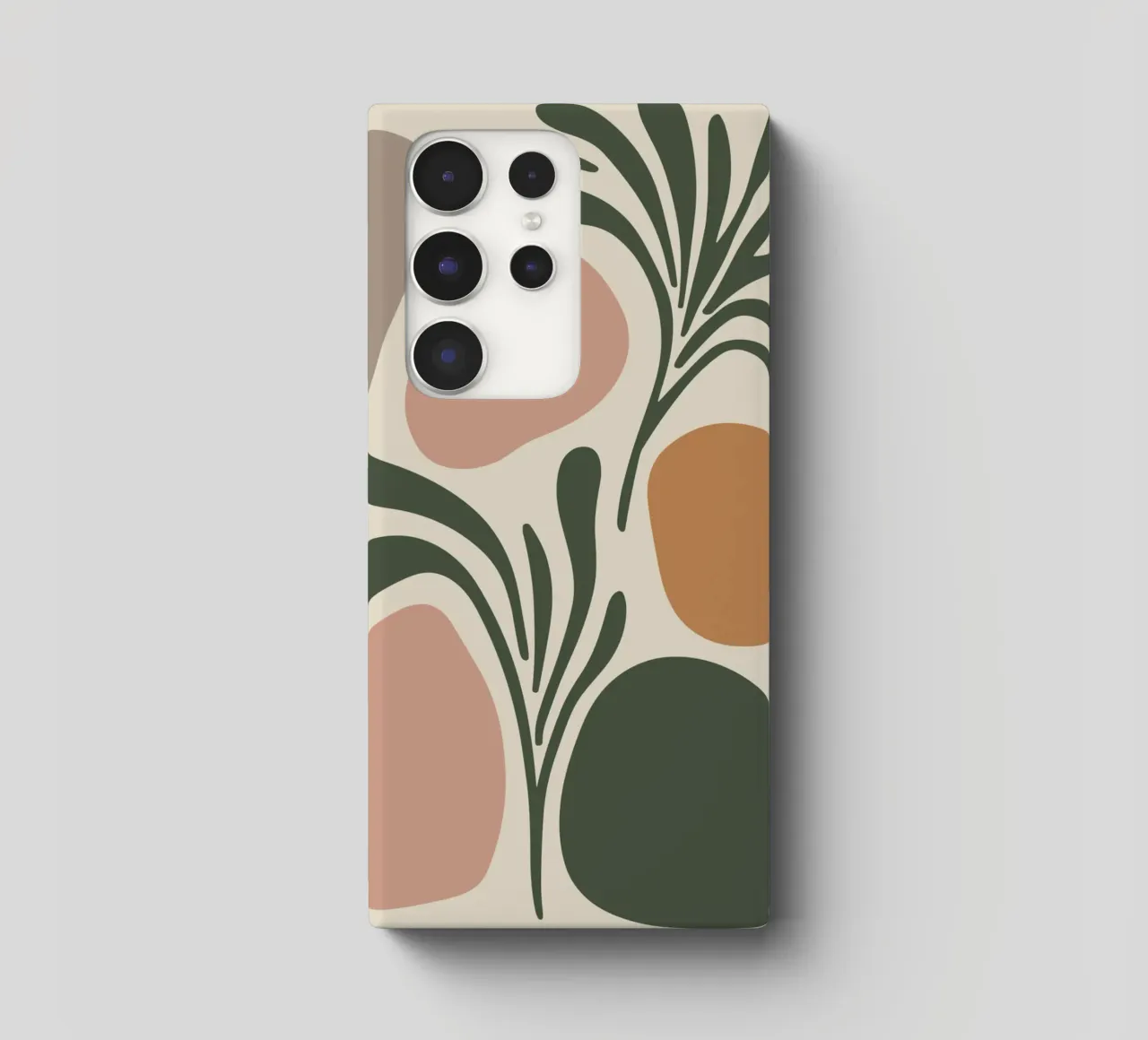 Boho Leaf & Abstract Shapes – Soft Pastel Minimalism Samsung Hülle von Soleil Basque