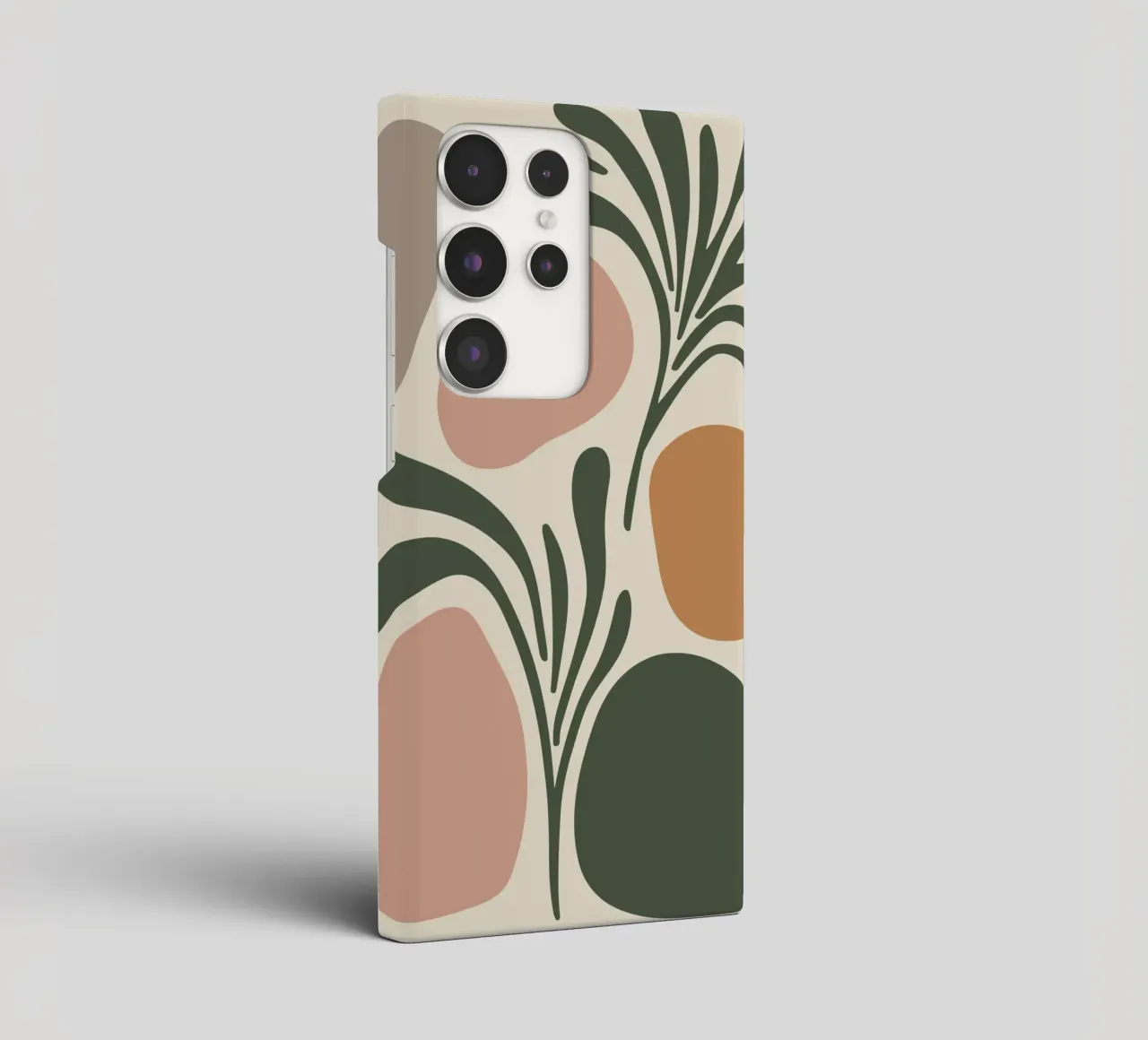 Boho Leaf & Abstract Shapes – Soft Pastel Minimalism Samsung Hülle von Soleil Basque