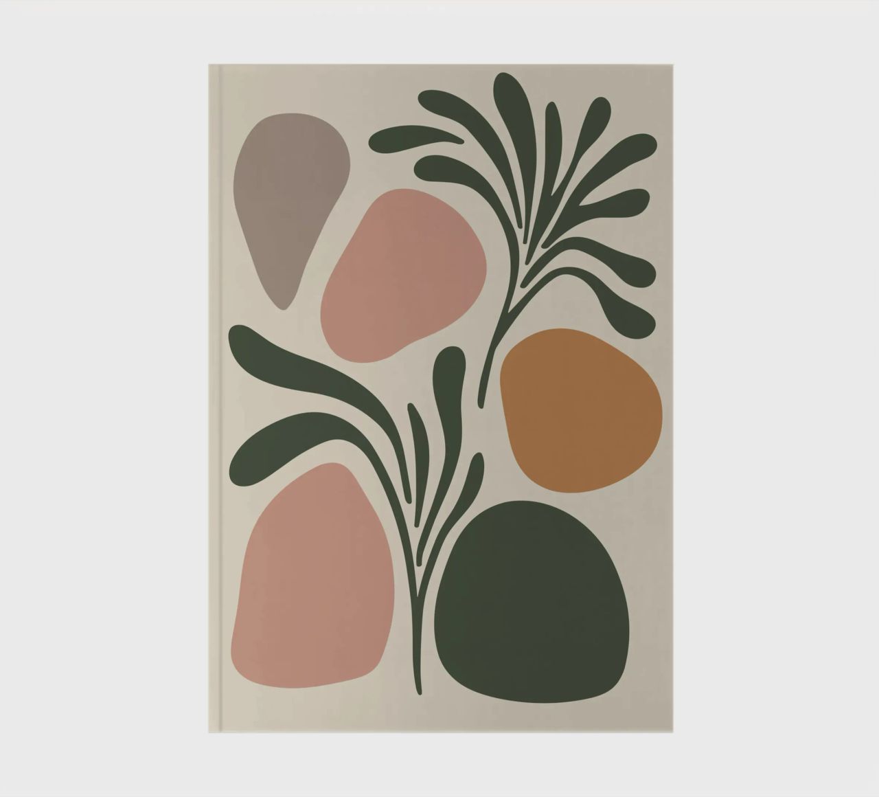 Boho Leaf & Abstract Shapes – Soft Pastel Minimalism diario da Soleil Basque