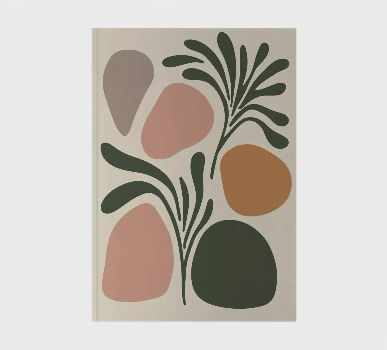 Boho Leaf & Abstract Shapes – Soft Pastel Minimalism carnet de notes de Soleil Basque