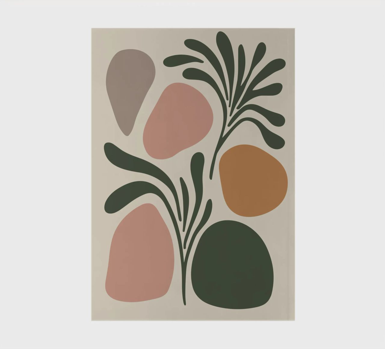 Boho Leaf & Abstract Shapes – Soft Pastel Minimalism diario da Soleil Basque