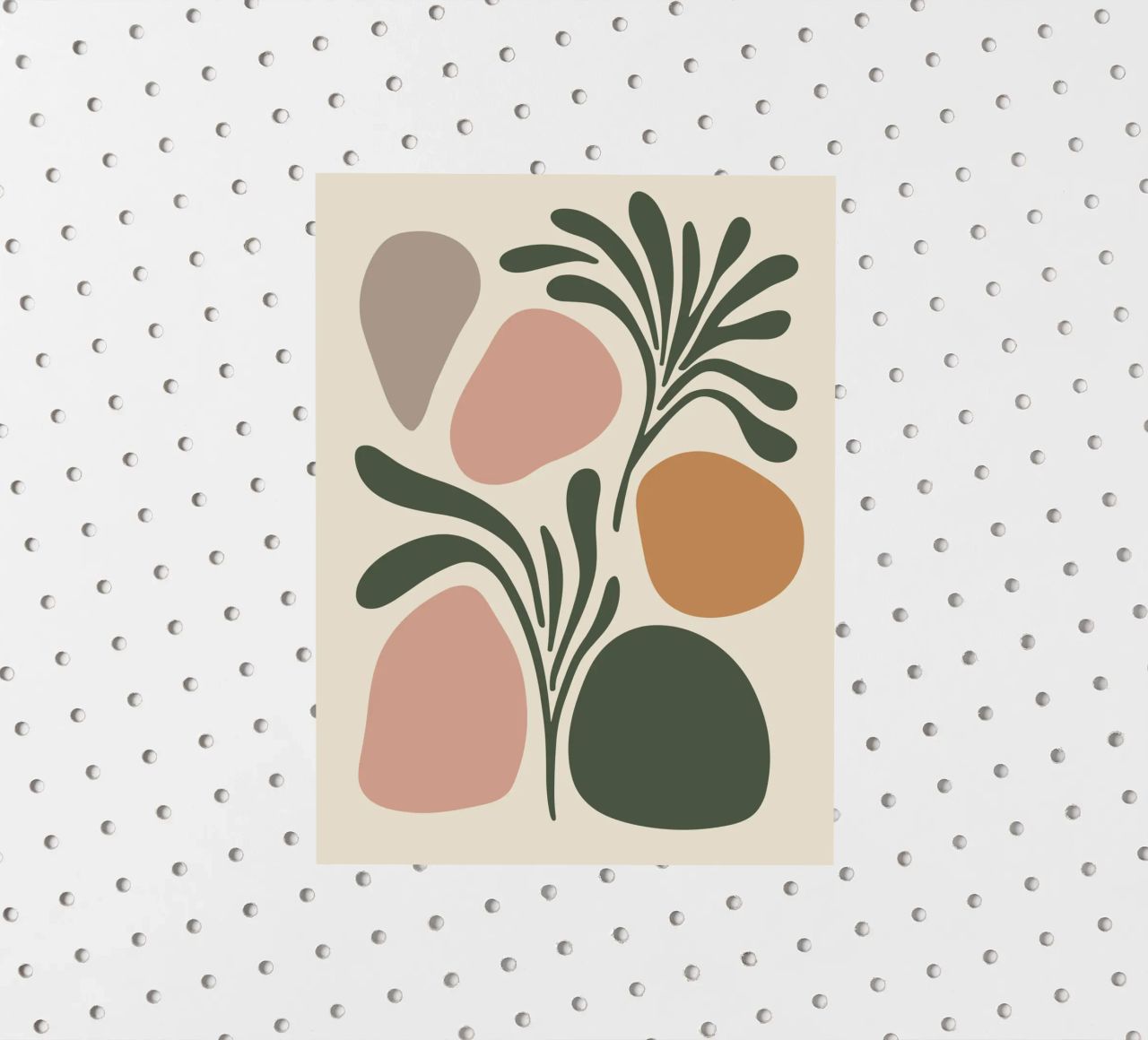 Boho Leaf & Abstract Shapes – Soft Pastel Minimalism adesivo da Soleil Basque