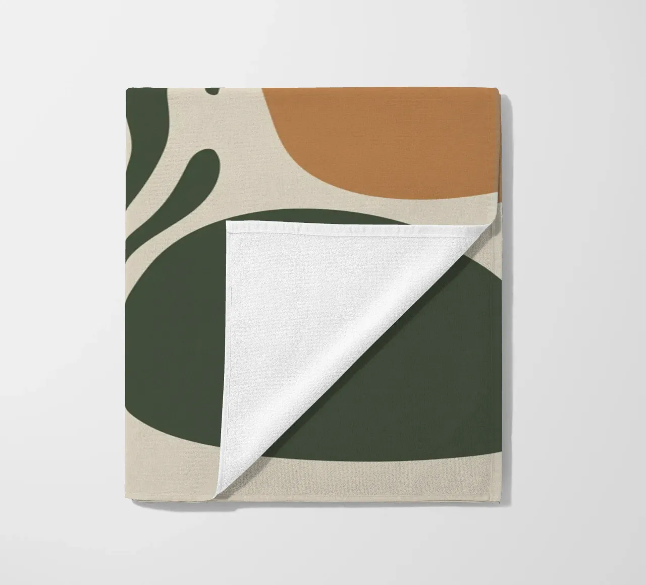 Boho Leaf & Abstract Shapes – Soft Pastel Minimalism Strandtuch von Soleil Basque