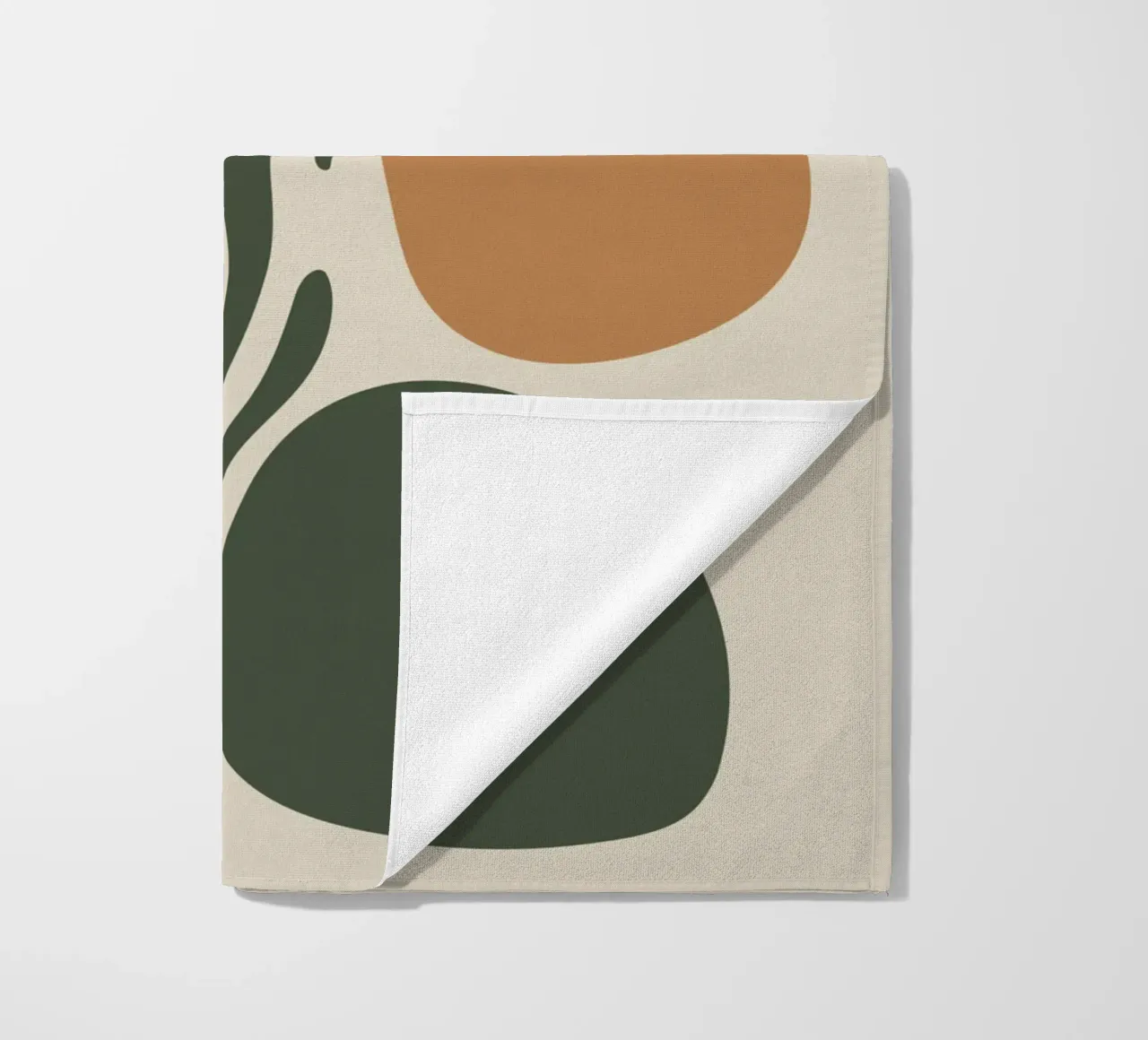 Boho Leaf & Abstract Shapes – Soft Pastel Minimalism Strandtuch von Soleil Basque