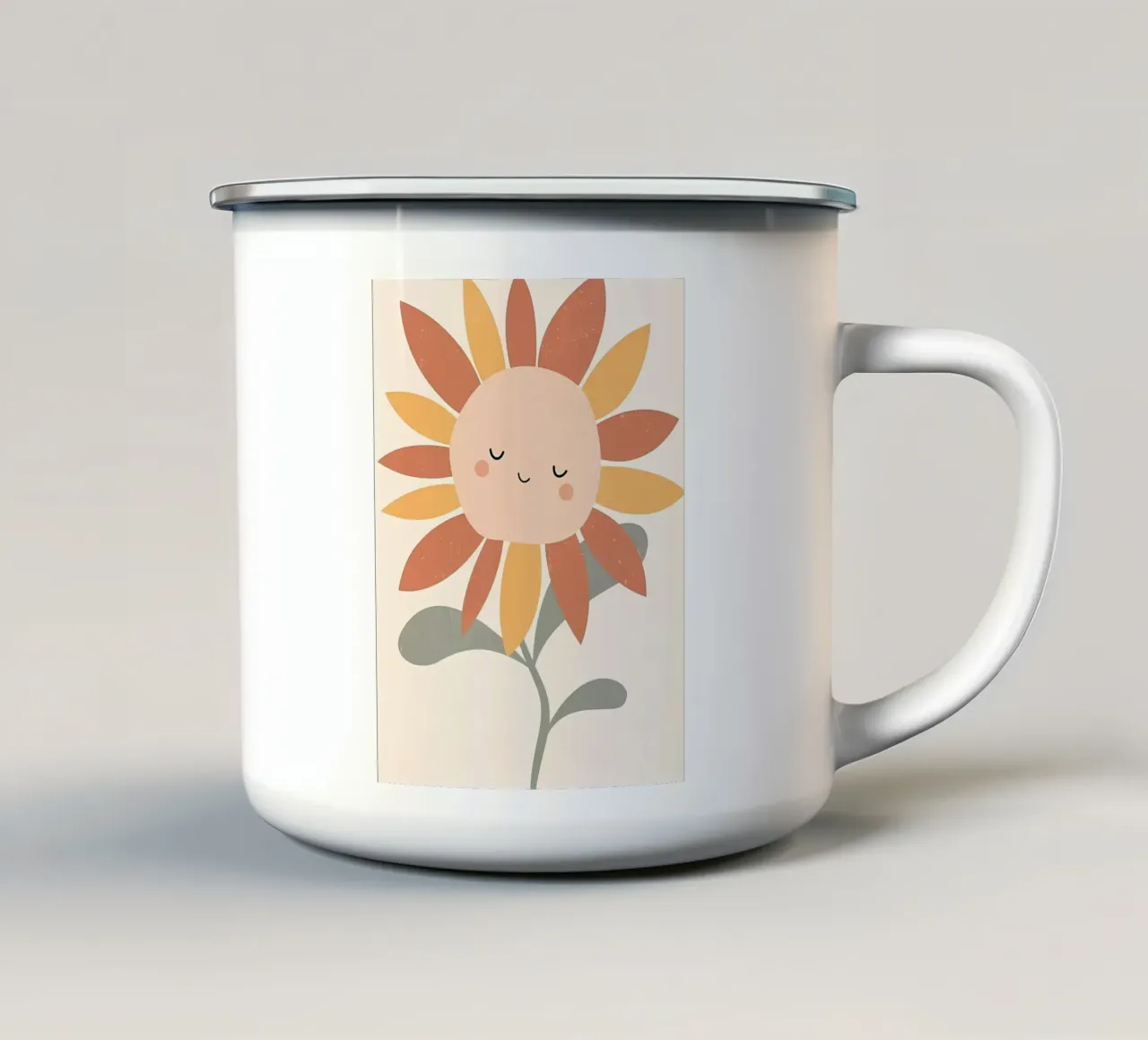Fiore sorridente tazza in smalto da Manhmai