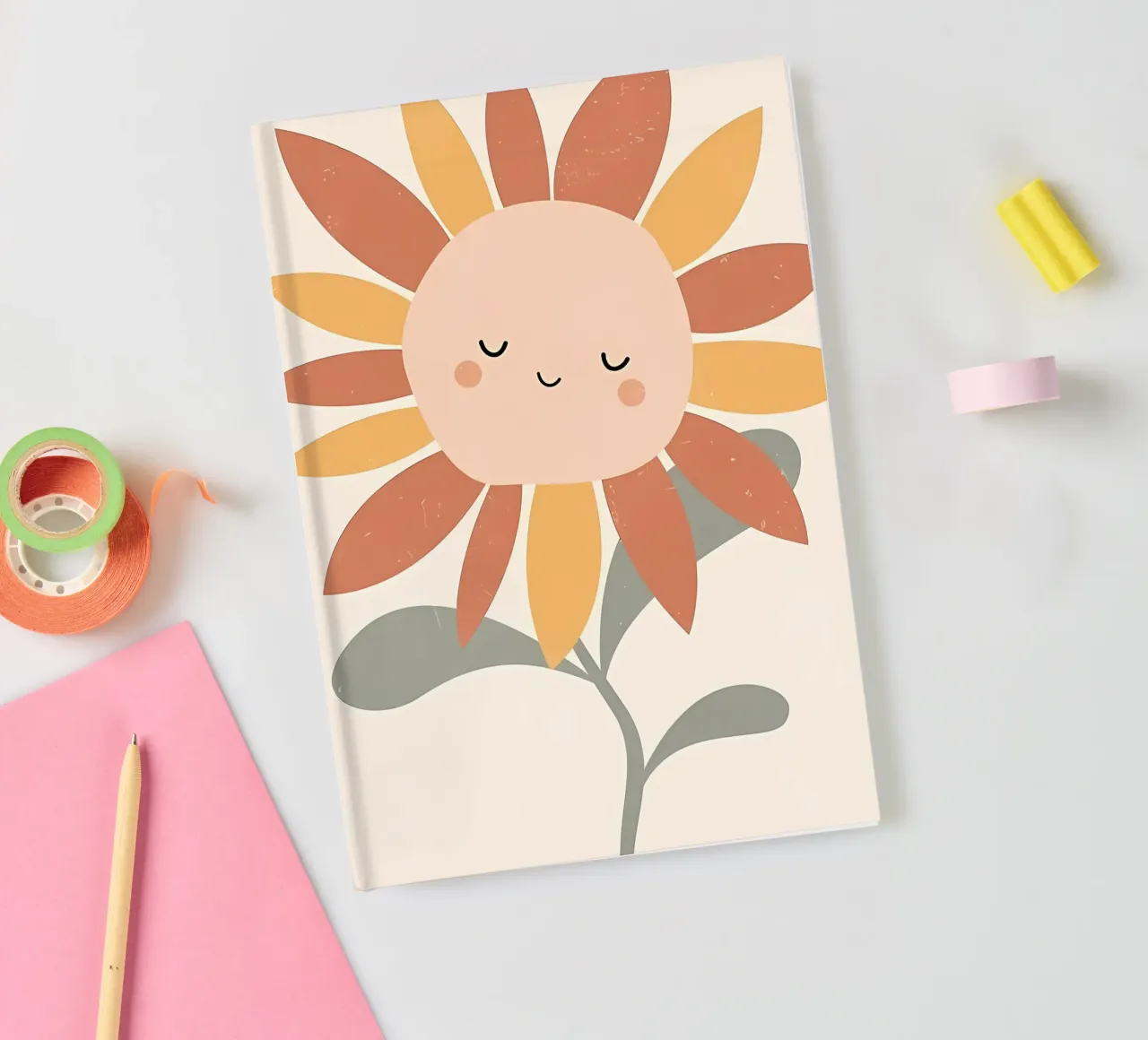 Smiling flower notebook by Manhmai