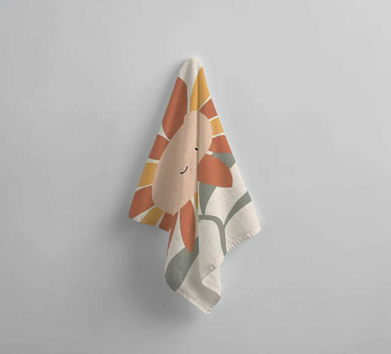 Smiling flower towel by Manhmai