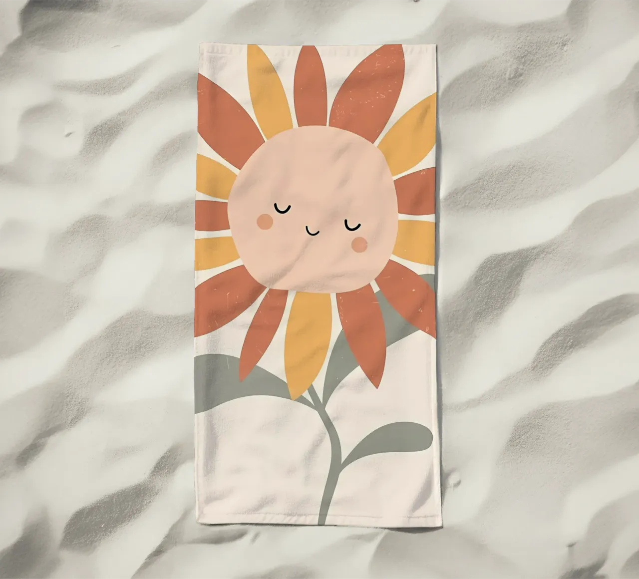 Fiore sorridente telo mare da Manhmai