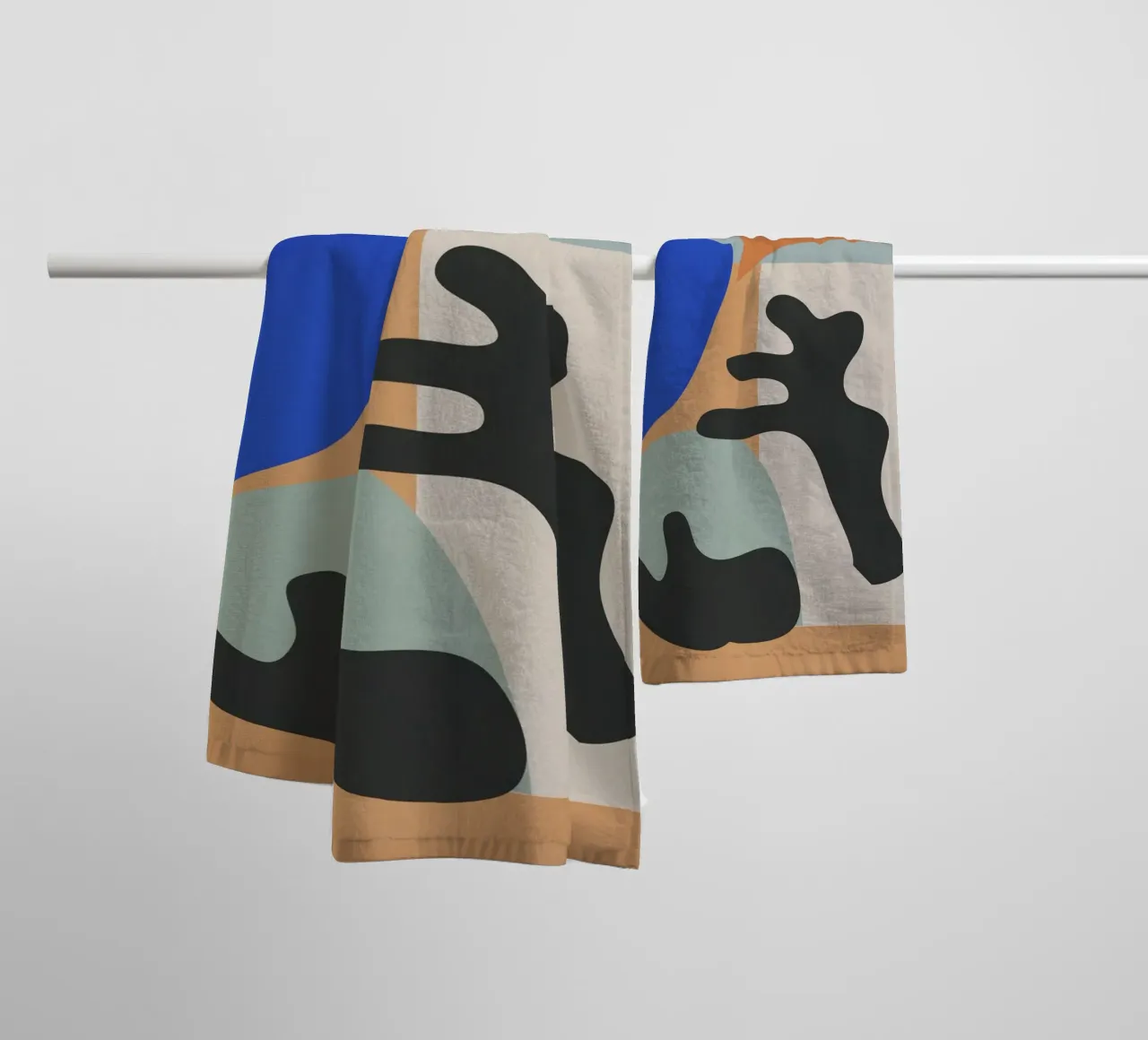 Abstracte kunst 17 badhanddoek van LeaDArt