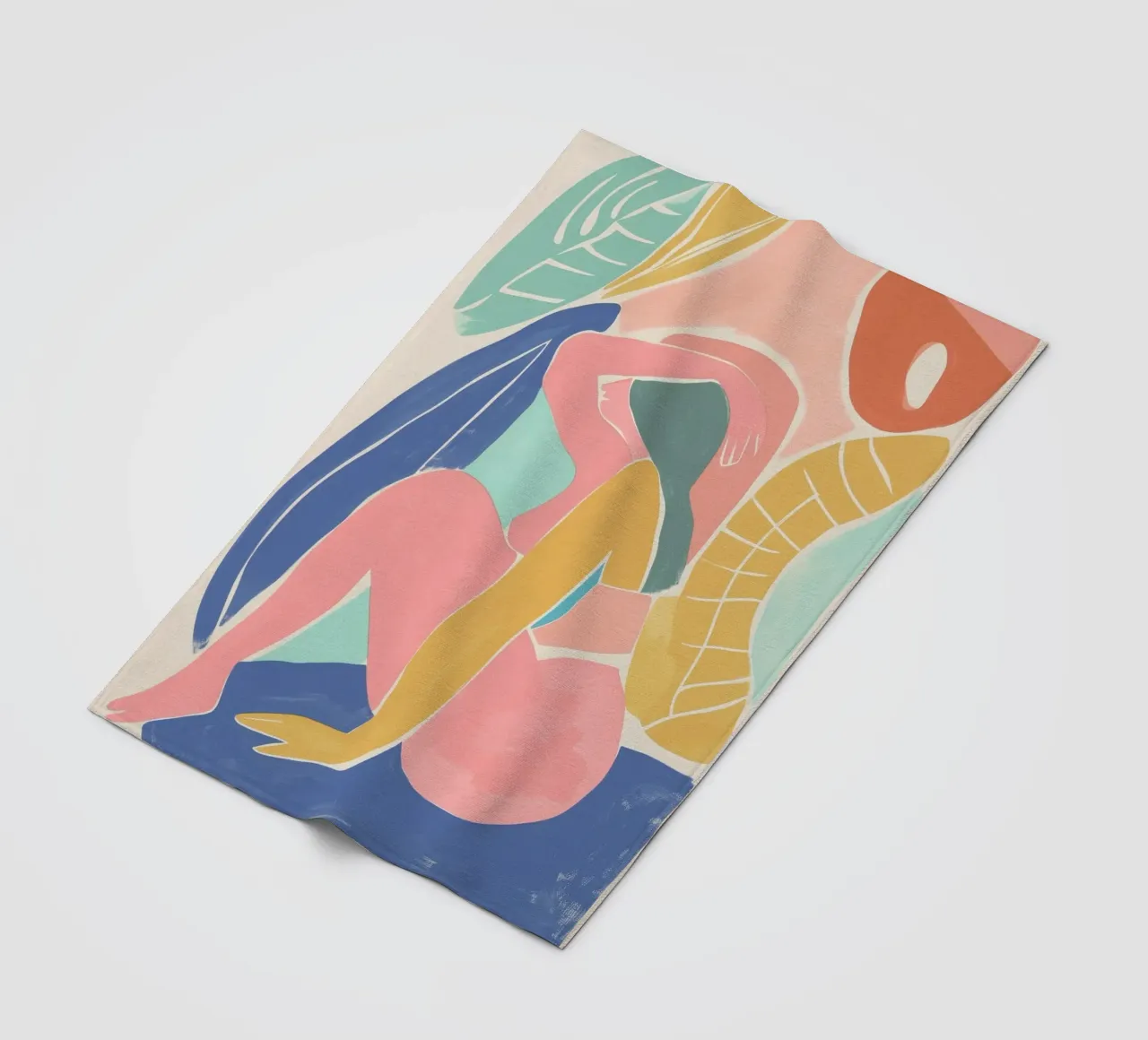 Weibliche Sitzpose Fleecedecke von Carinaprint
