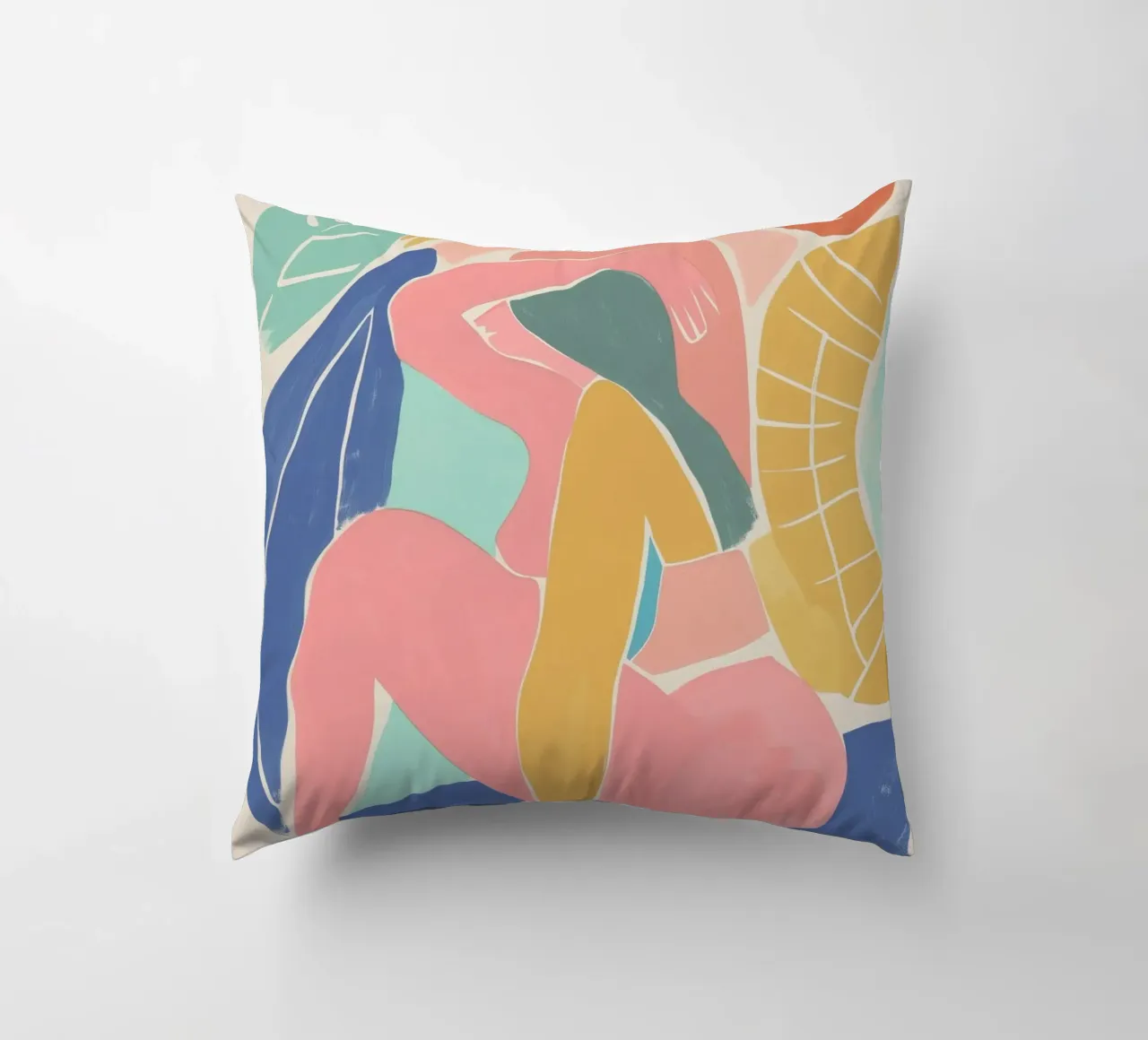 Pose assise féminine coussin de Carinaprint
