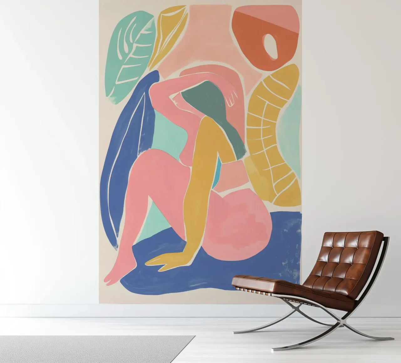 Female sitting pose photo wallpaper by Carinaprint