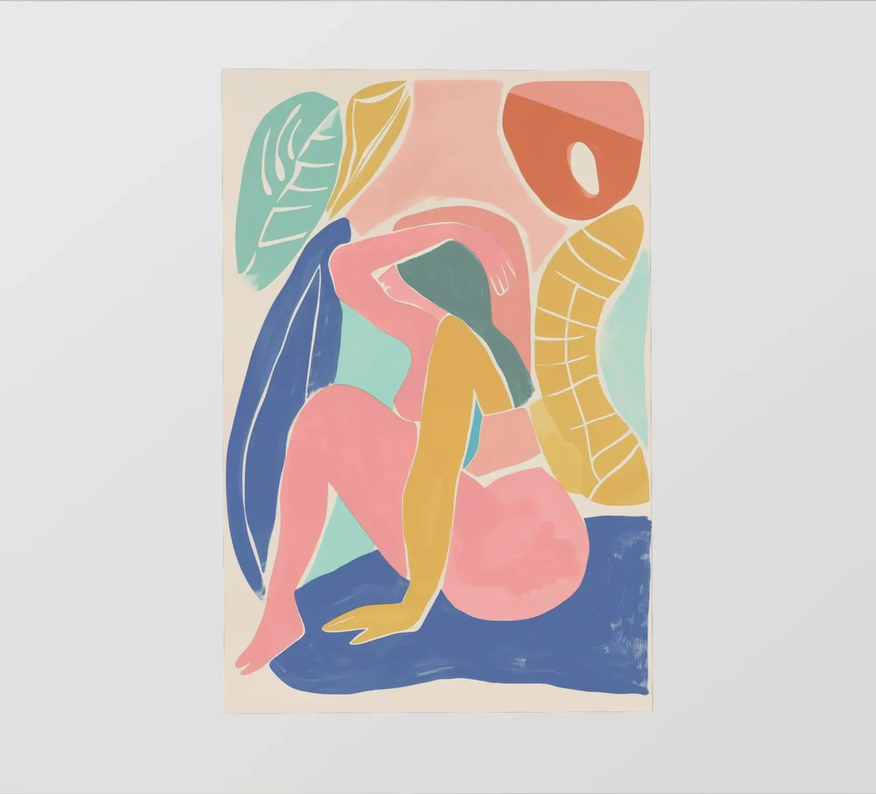 Female sitting pose photo wallpaper by Carinaprint