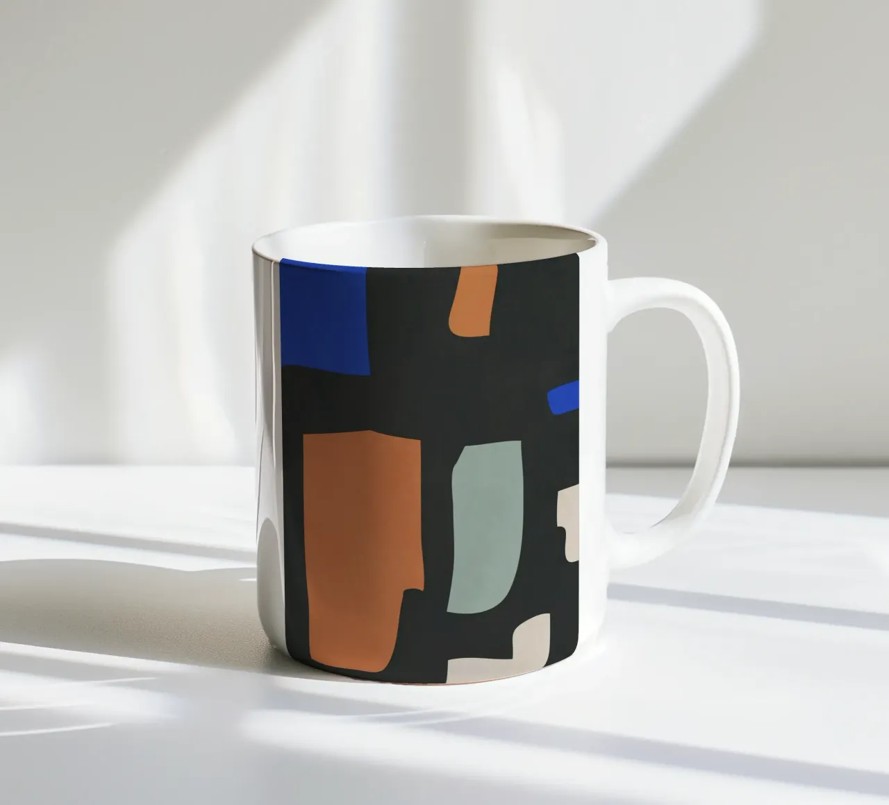 Abstracte kunst 18 keramische mok van LeaDArt