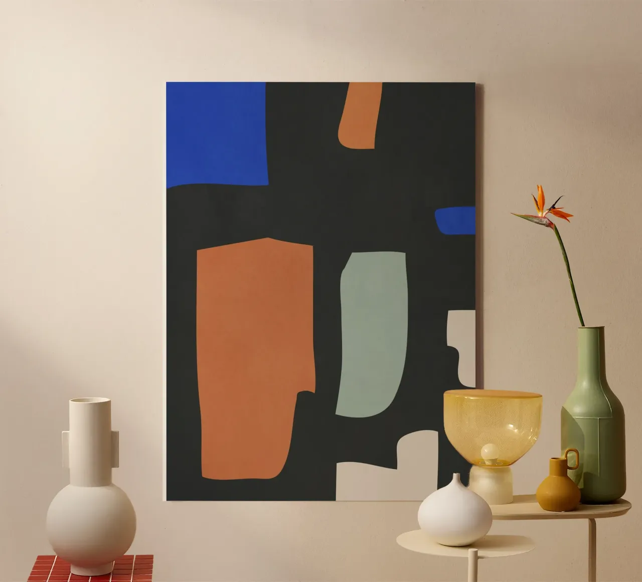 Abstracte kunst 18 canvas met Baklijst van LeaDArt