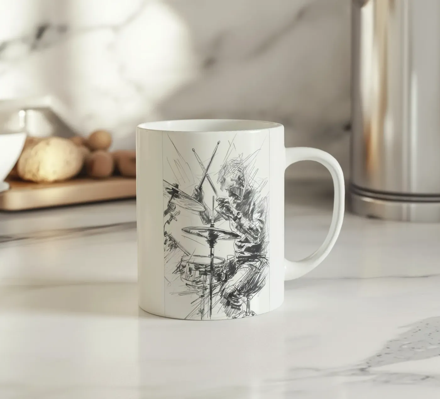 drum ceramic mug by mitaco